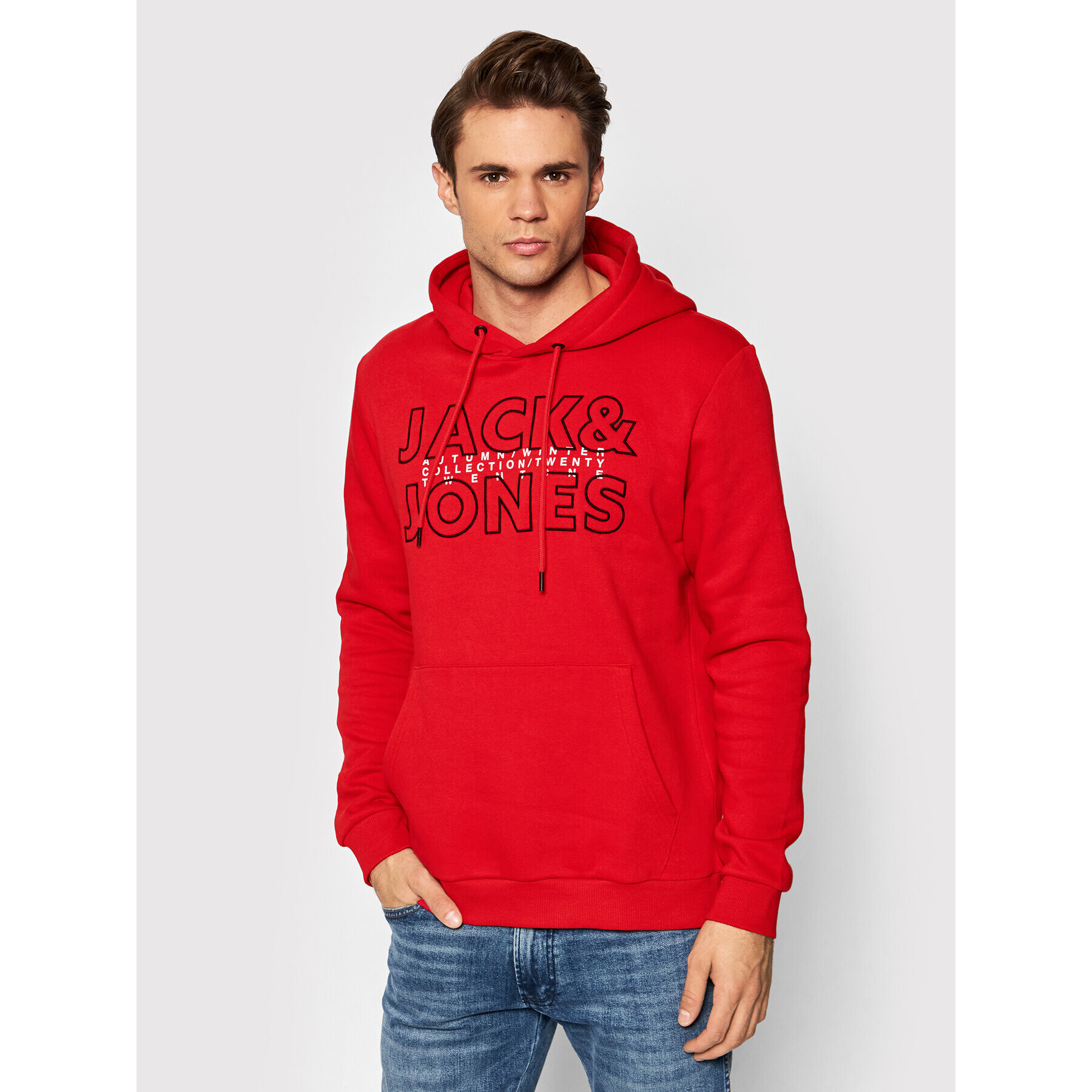 Jack&Jones Суитшърт River 12197950 Червен Regular Fit - Pepit.bg