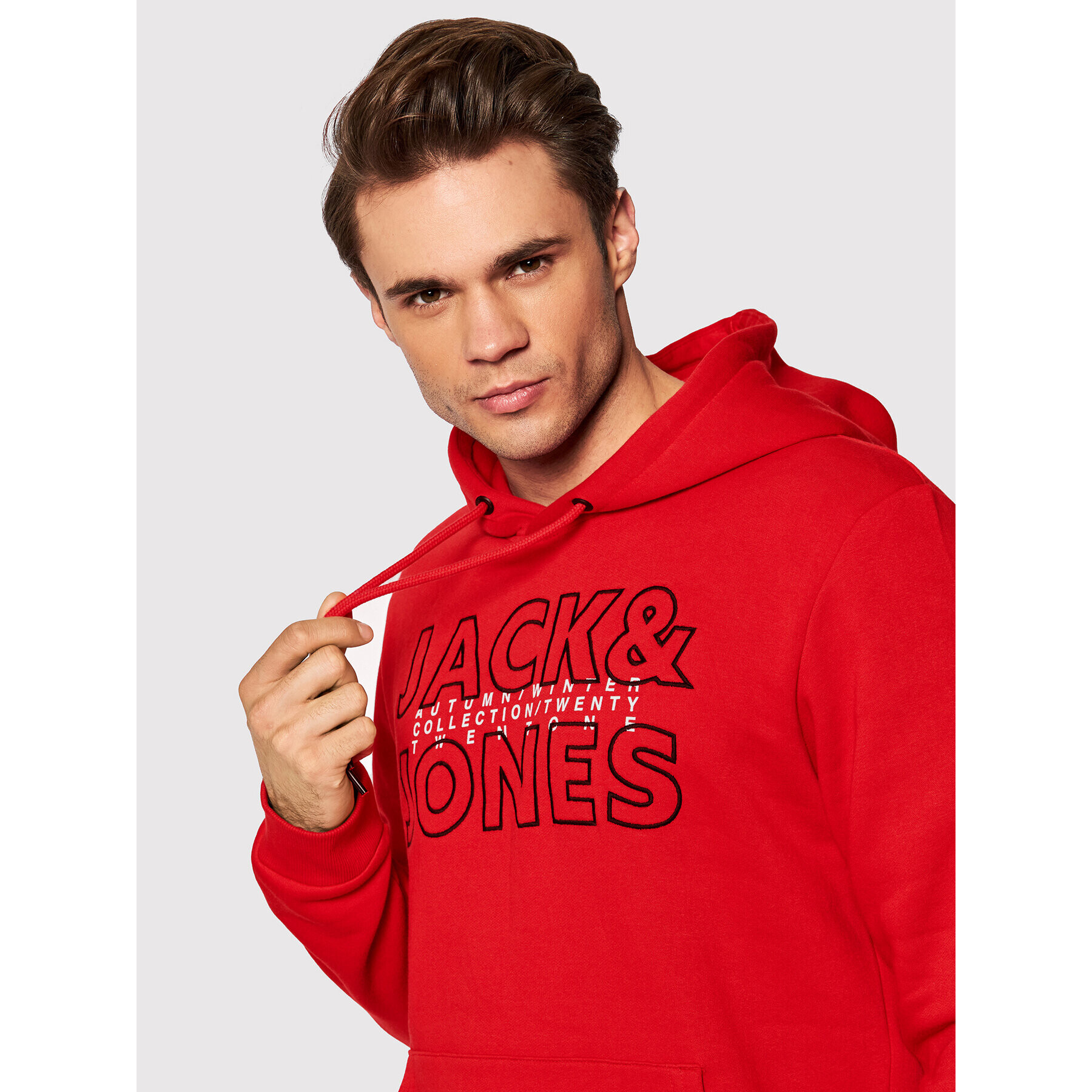 Jack&Jones Суитшърт River 12197950 Червен Regular Fit - Pepit.bg