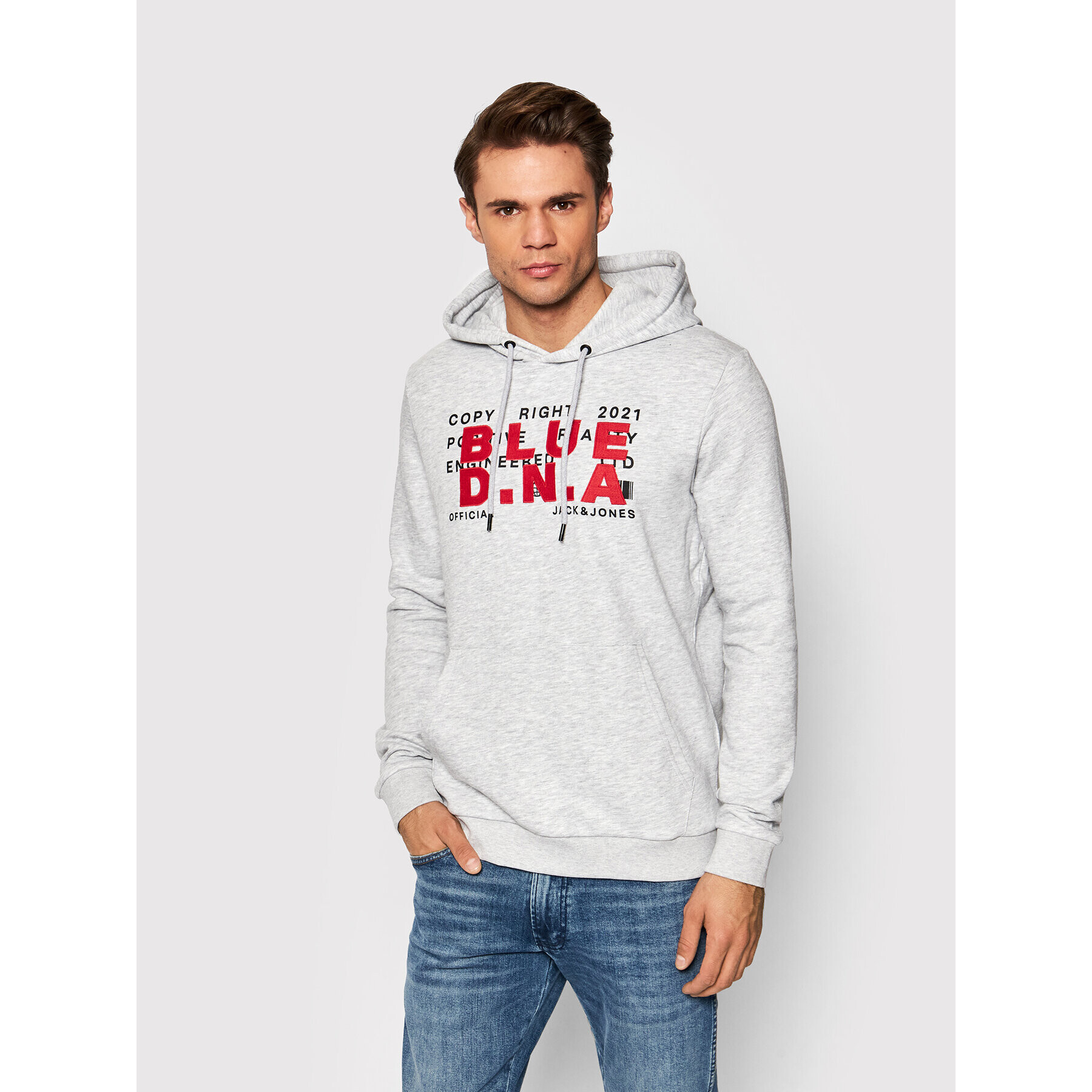 Jack&Jones Суитшърт River 12197950 Сив Regular Fit - Pepit.bg