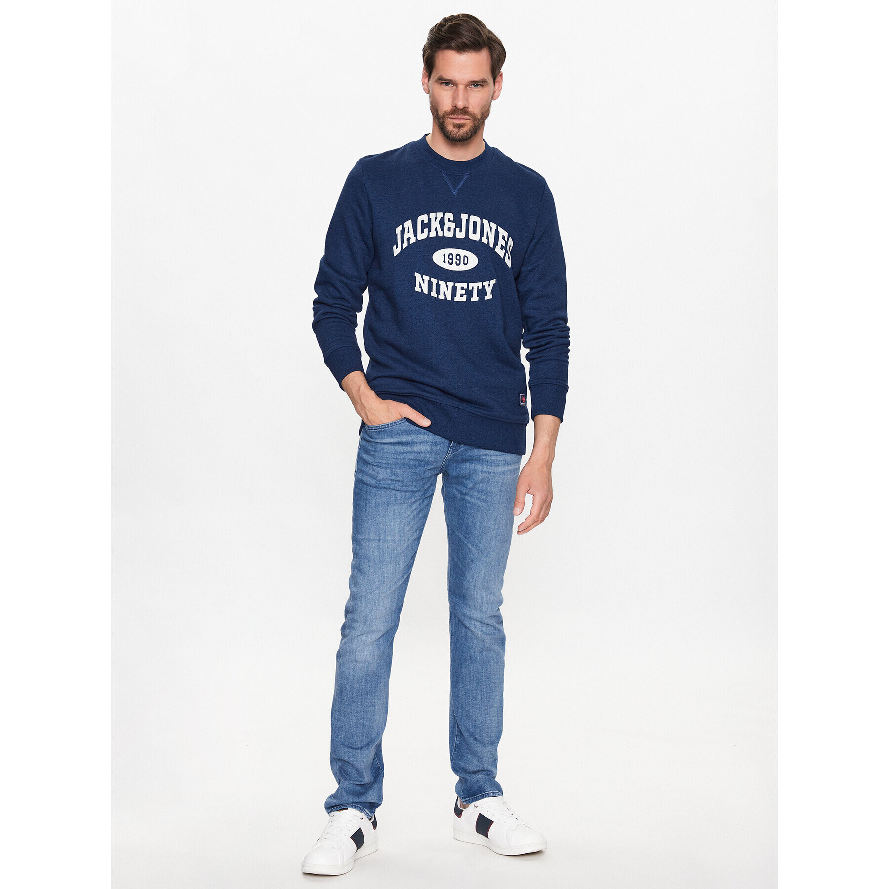 Jack&Jones Суитшърт Roger 12229149 Тъмносин Standard Fit - Pepit.bg