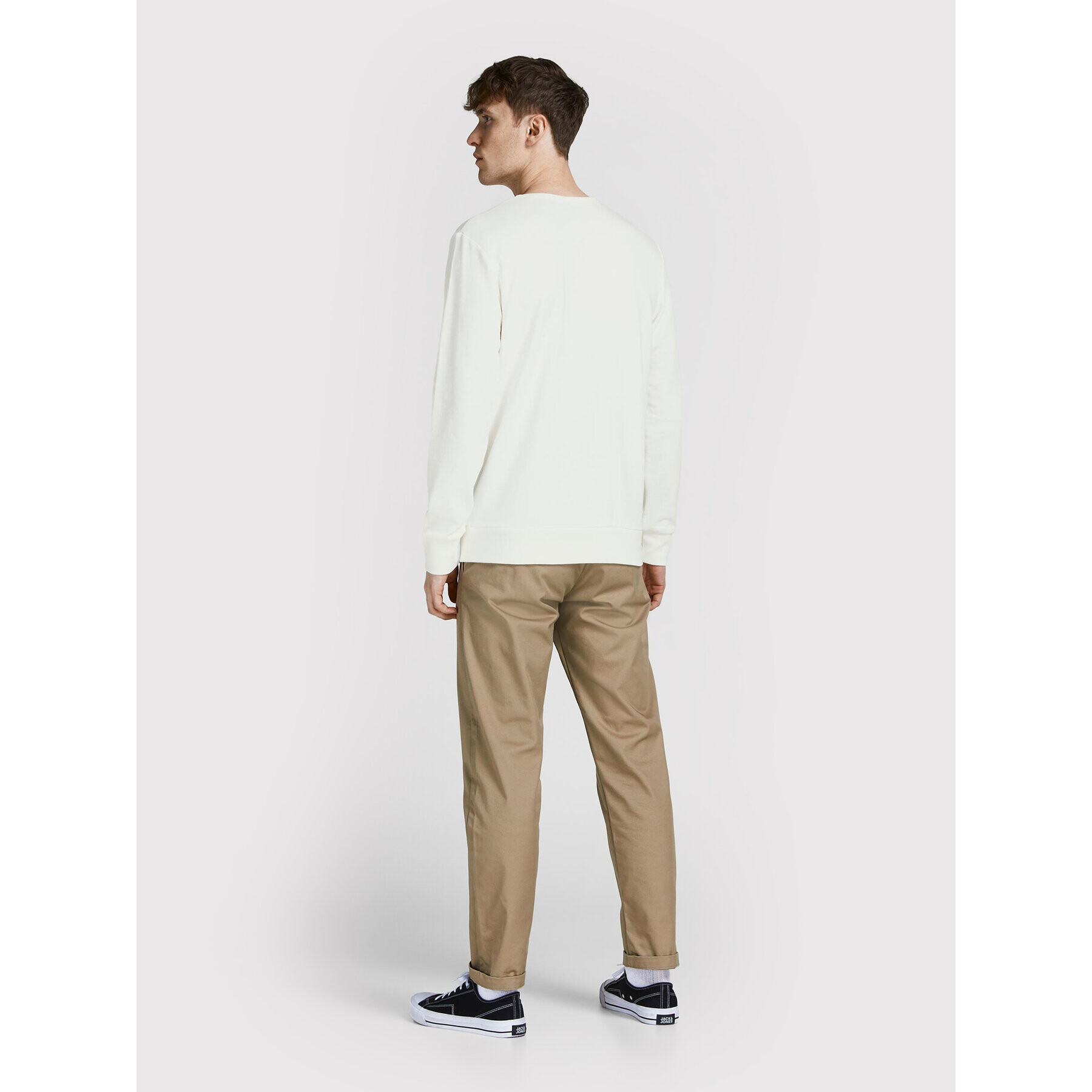 Jack&Jones Суитшърт Script 12205812 Бял Regular Fit - Pepit.bg