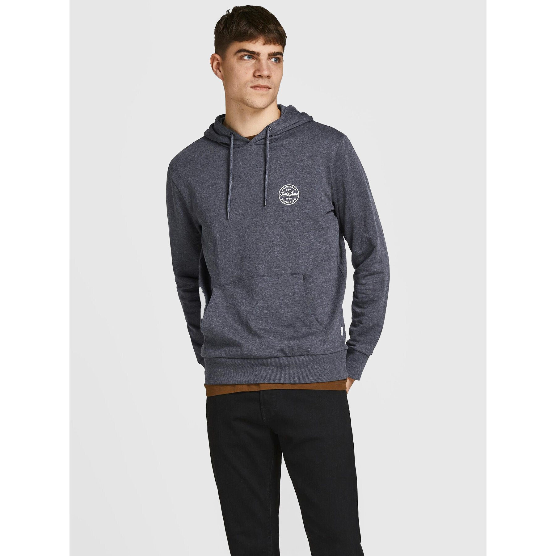 Jack&Jones Суитшърт Shark 12205081 Сив Regular Fit - Pepit.bg