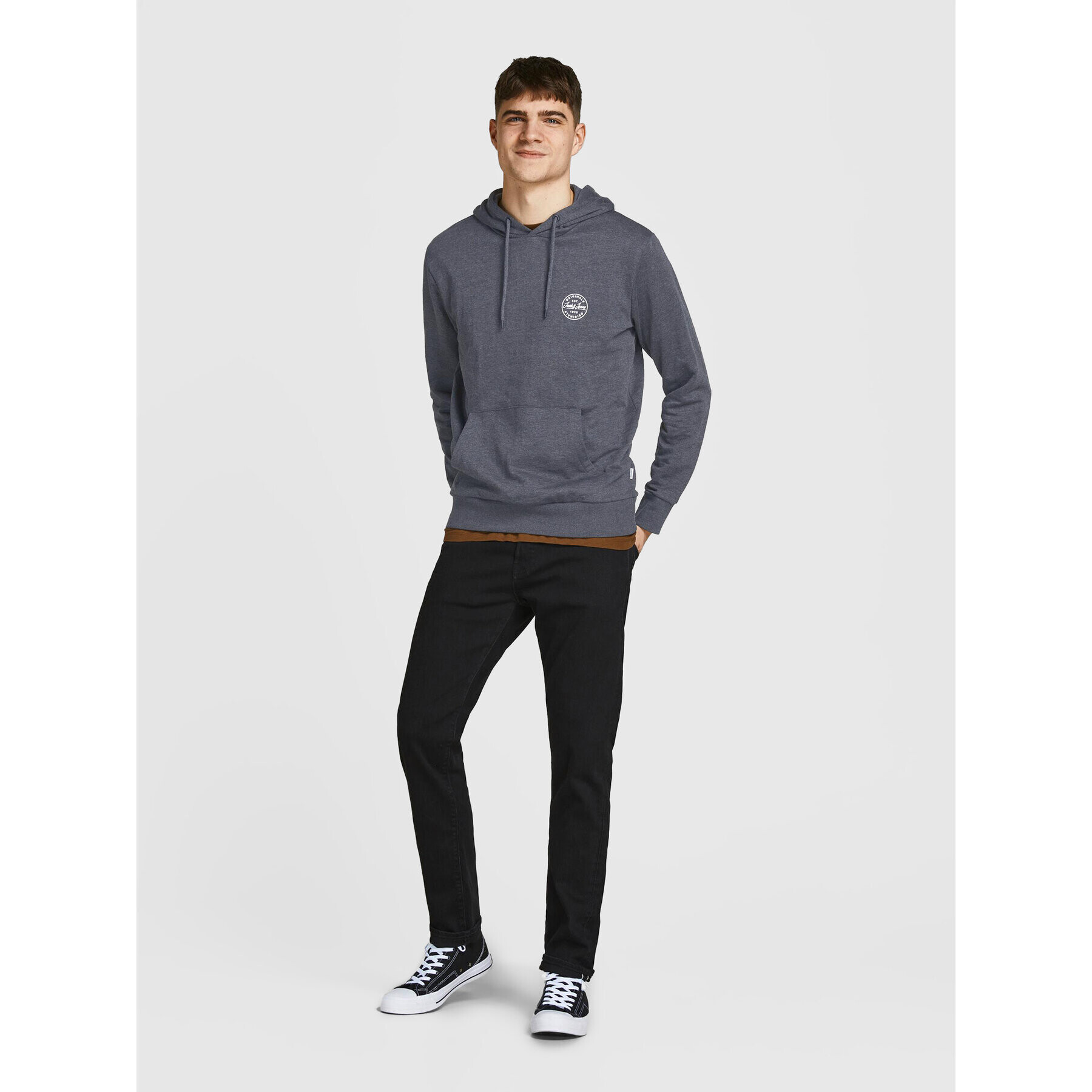 Jack&Jones Суитшърт Shark 12205081 Сив Regular Fit - Pepit.bg