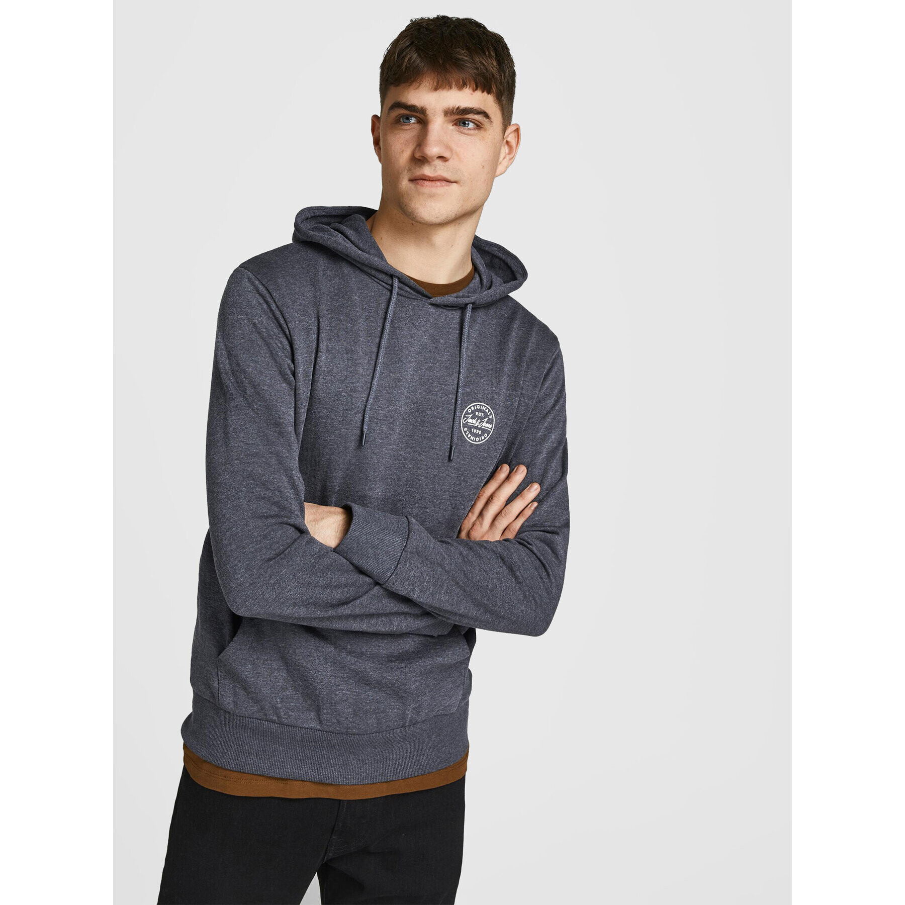 Jack&Jones Суитшърт Shark 12205081 Сив Regular Fit - Pepit.bg