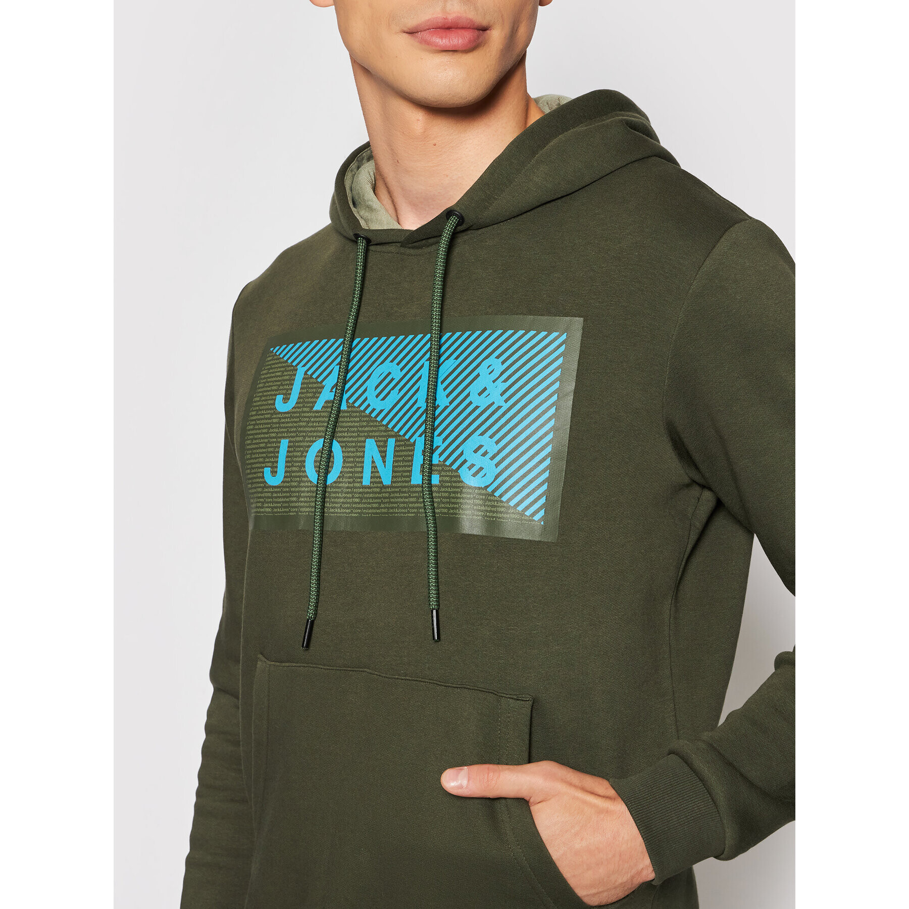 Jack&Jones Суитшърт Shawn 12195903 Зелен Regular Fit - Pepit.bg