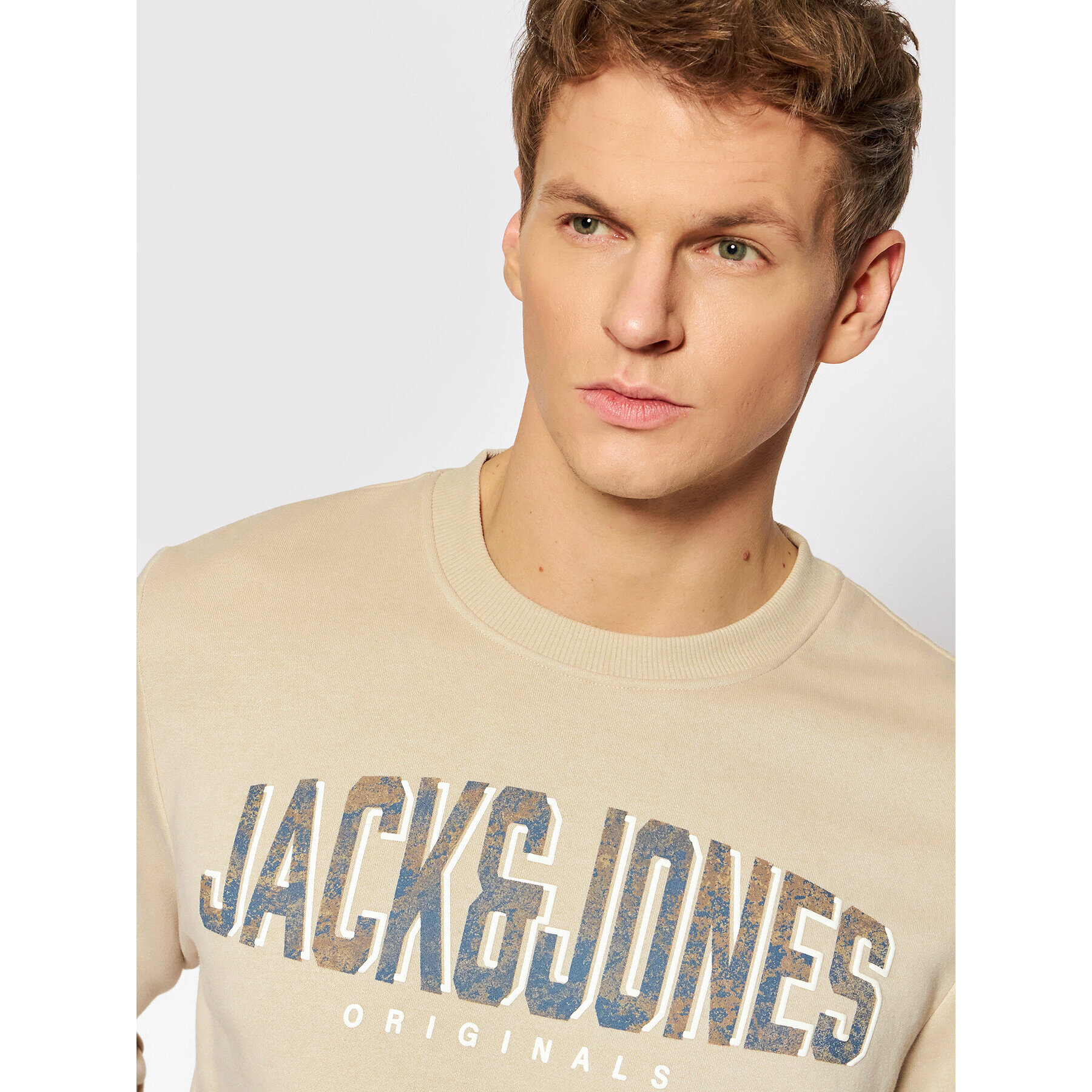 Jack&Jones Суитшърт Sprays 12205190 Бежов Regular Fit - Pepit.bg