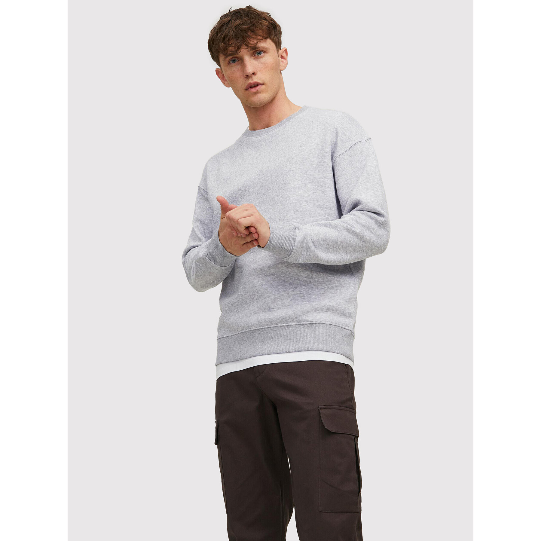 Jack&Jones Суитшърт Star 12208182 Сив Regular Fit - Pepit.bg