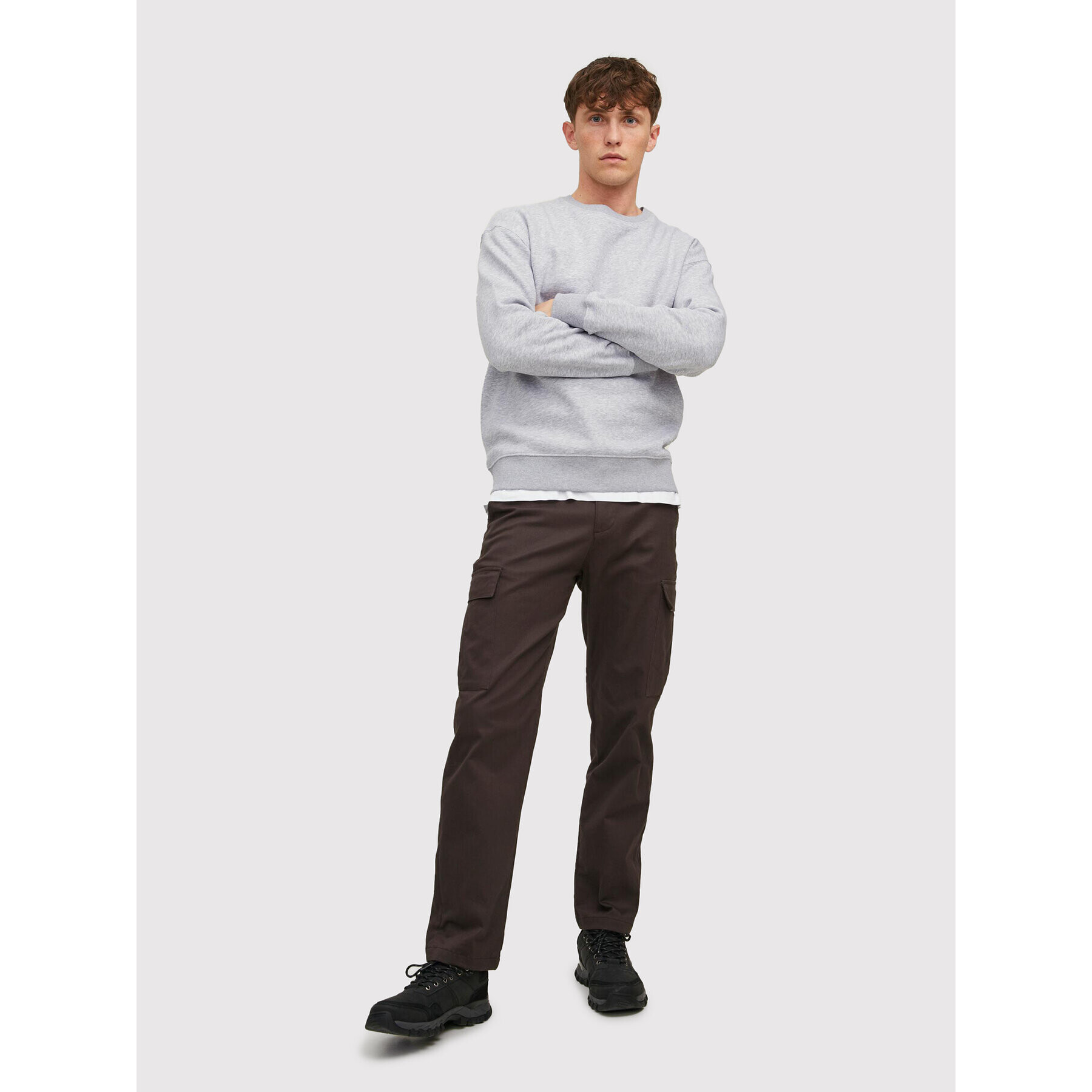 Jack&Jones Суитшърт Star 12208182 Сив Regular Fit - Pepit.bg