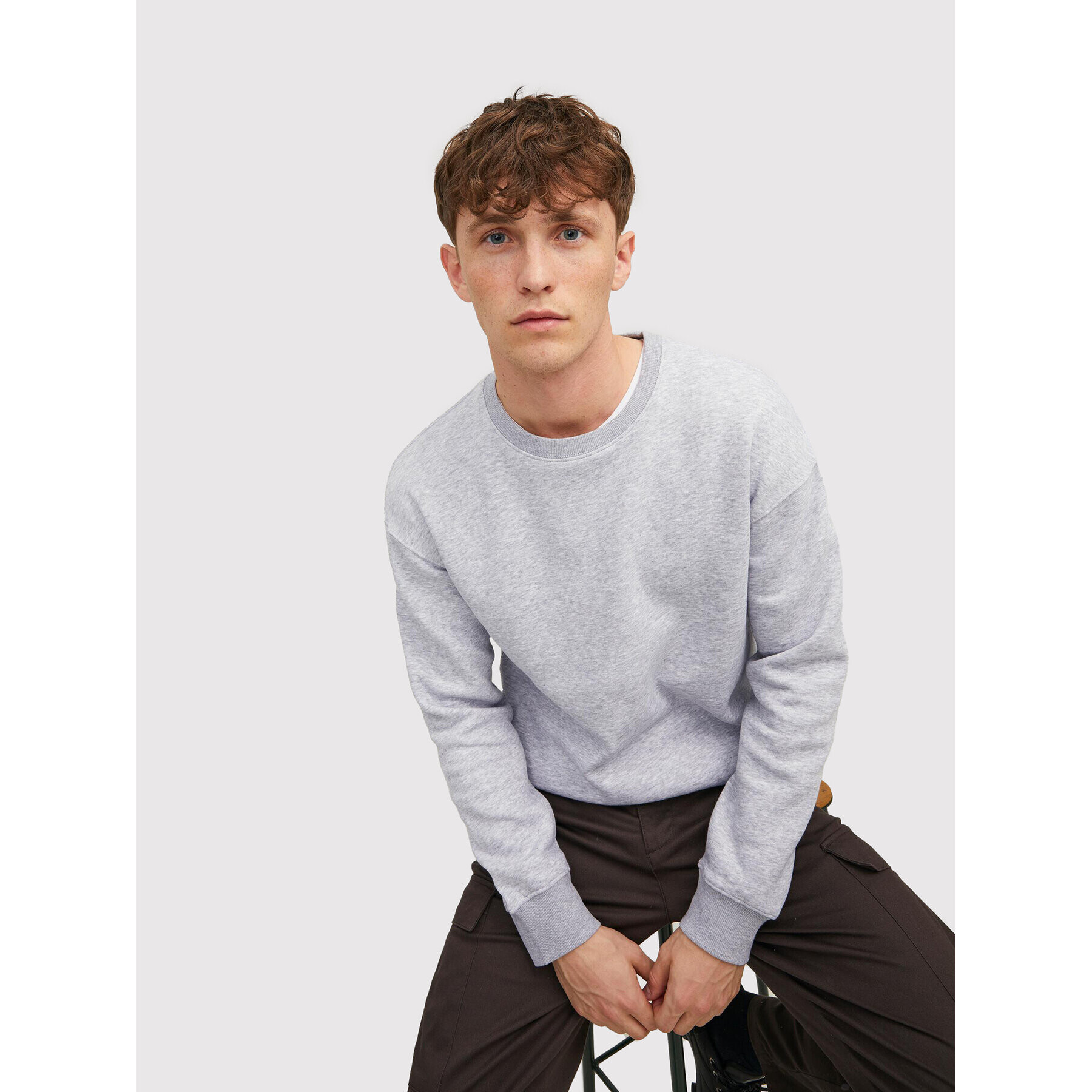 Jack&Jones Суитшърт Star 12208182 Сив Regular Fit - Pepit.bg