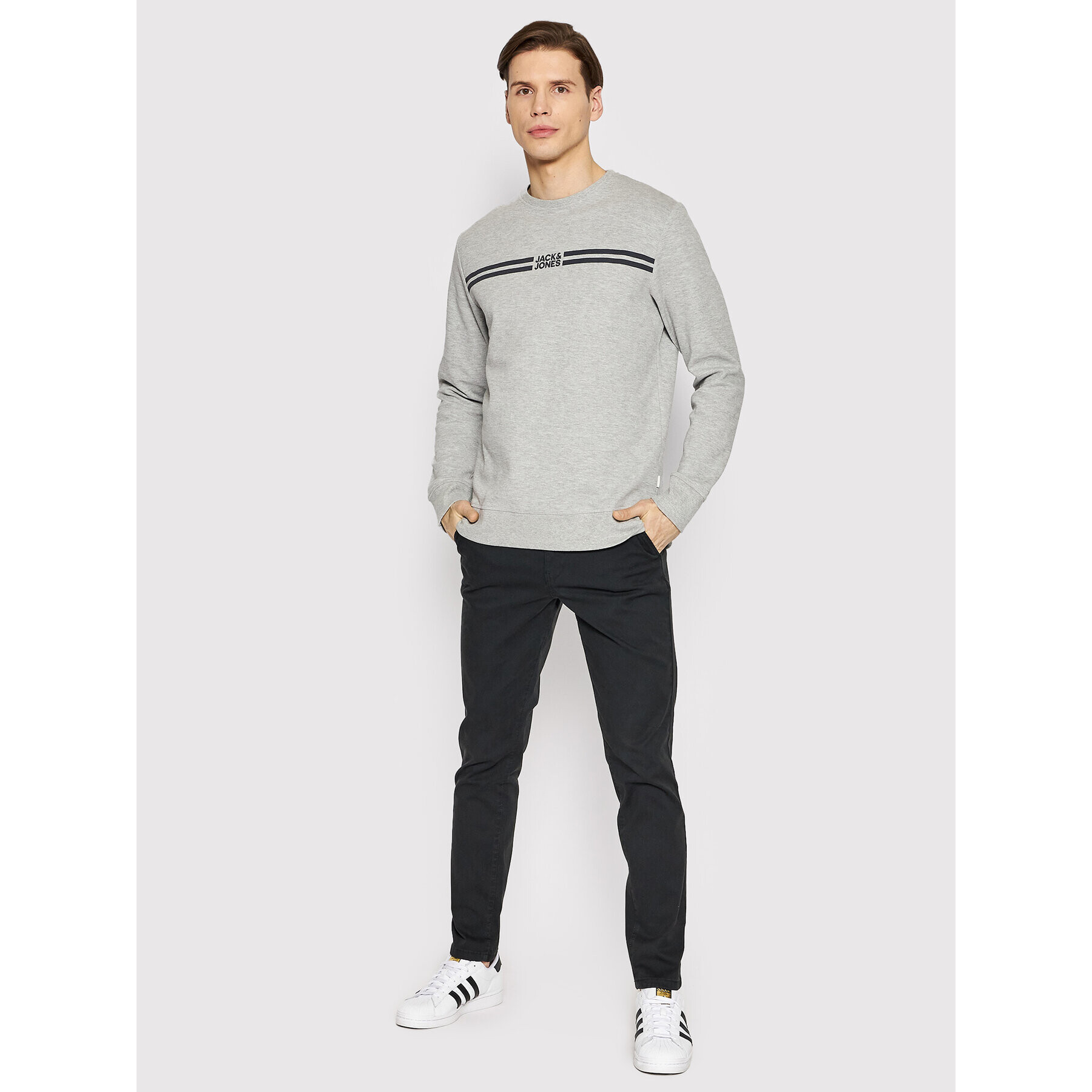 Jack&Jones Суитшърт Steve 12200658 Сив Regular Fit - Pepit.bg
