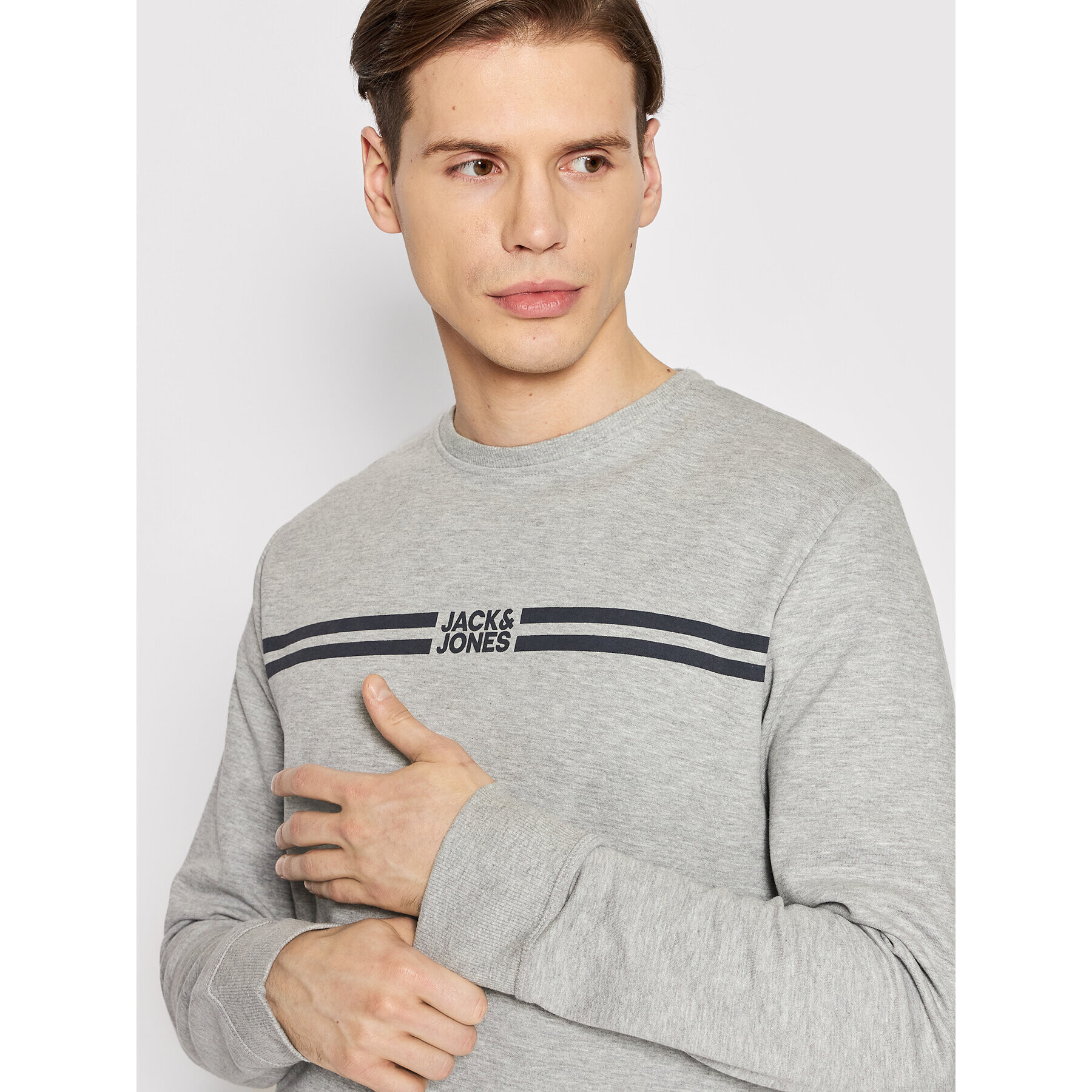 Jack&Jones Суитшърт Steve 12200658 Сив Regular Fit - Pepit.bg