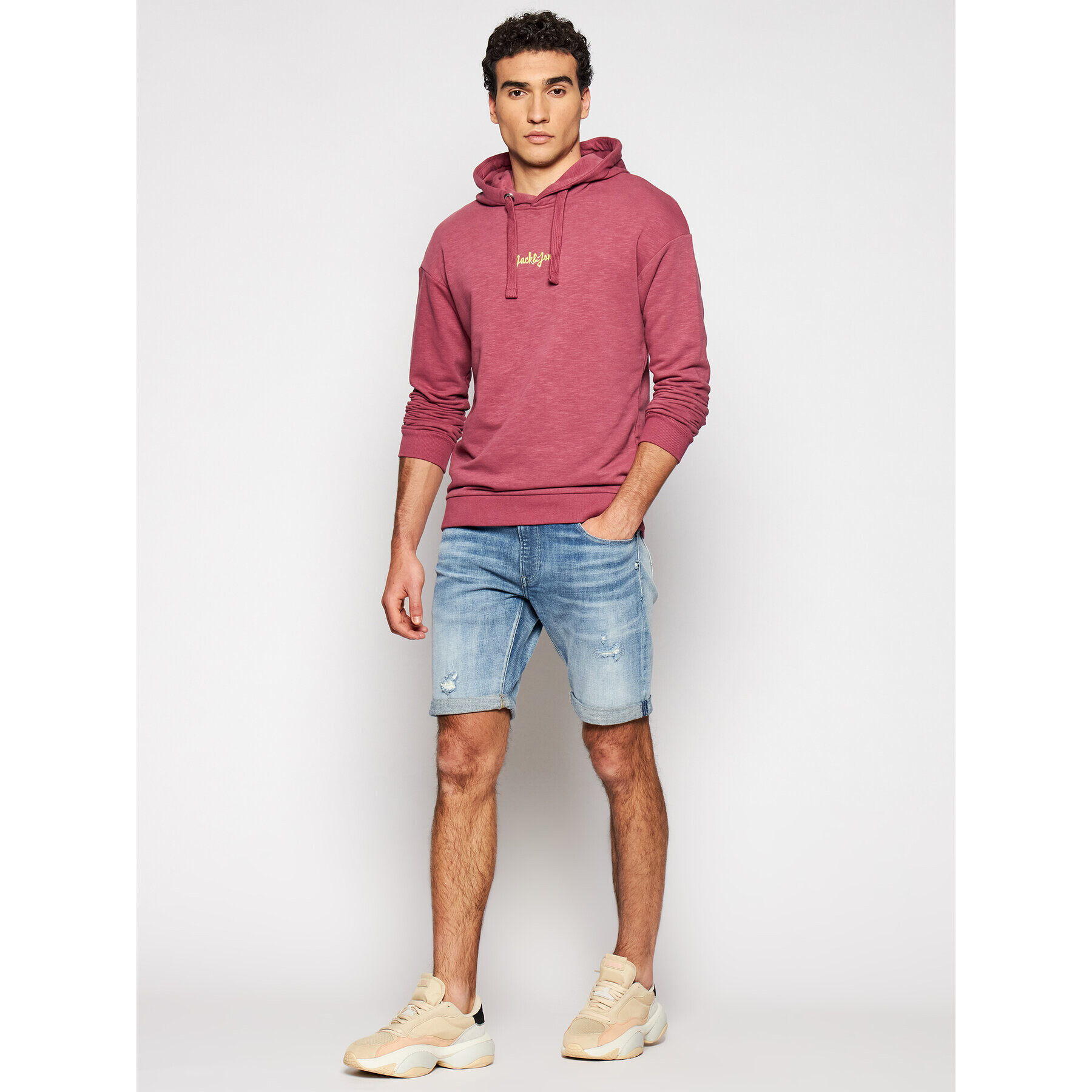 Jack&Jones Суитшърт Stockholm 12186285 Розов Relaxed Fit - Pepit.bg