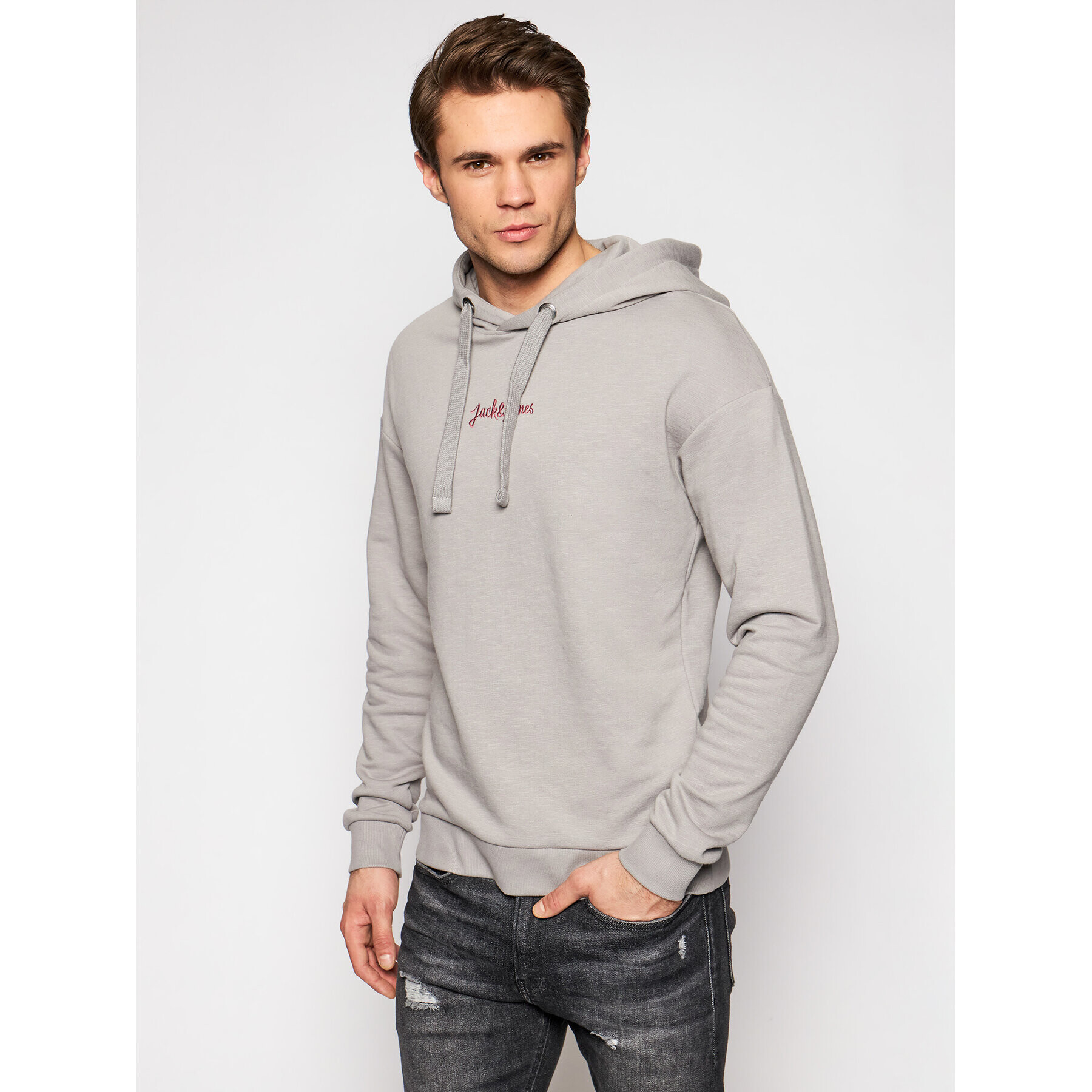 Jack&Jones Суитшърт Stockholm 12186285 Сив Relaxed Fit - Pepit.bg