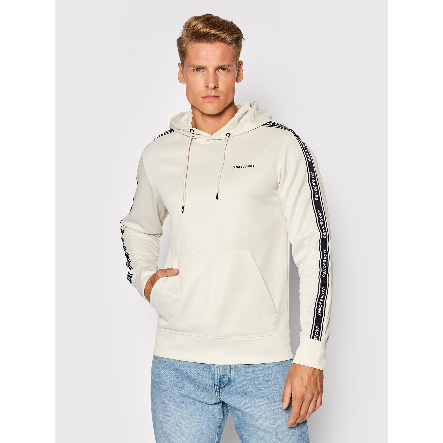 Jack&Jones Суитшърт Taping 12192286 Бежов Regular Fit - Pepit.bg