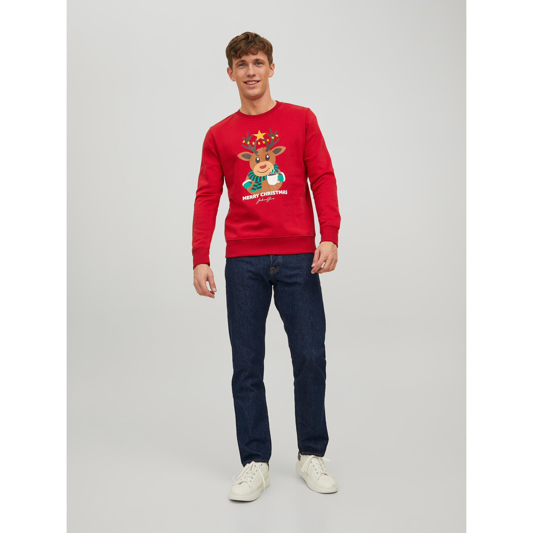 Jack&Jones Суитшърт Toon 12219685 Червен Regular Fit - Pepit.bg