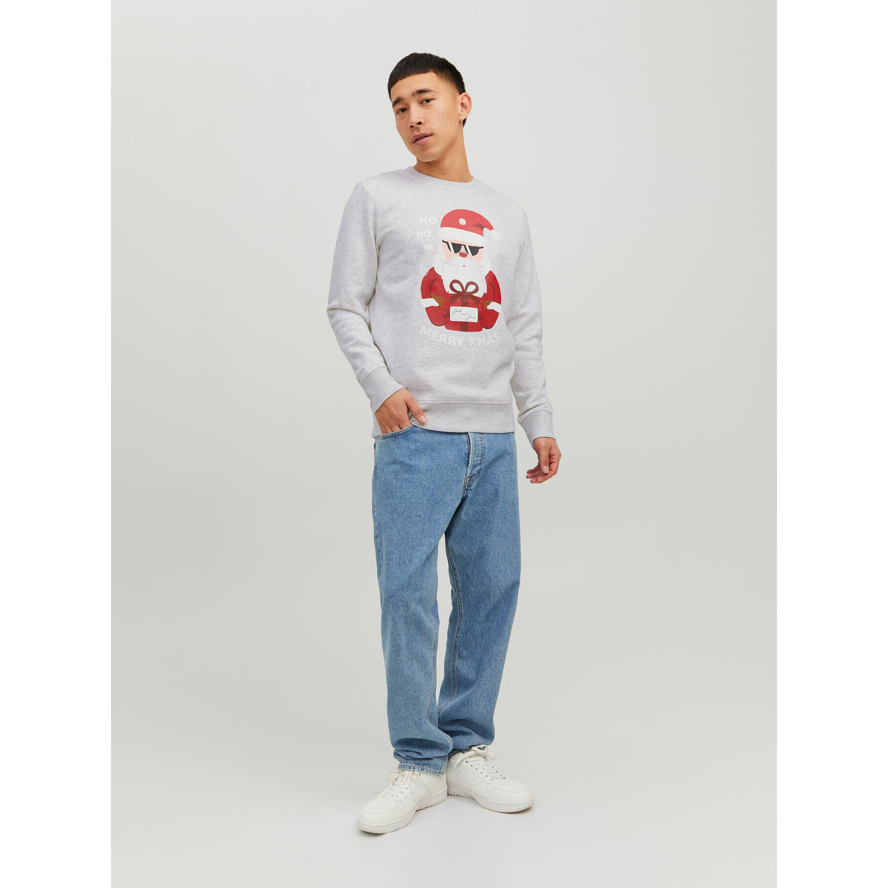 Jack&Jones Суитшърт Toon 12219685 Сив Regular Fit - Pepit.bg