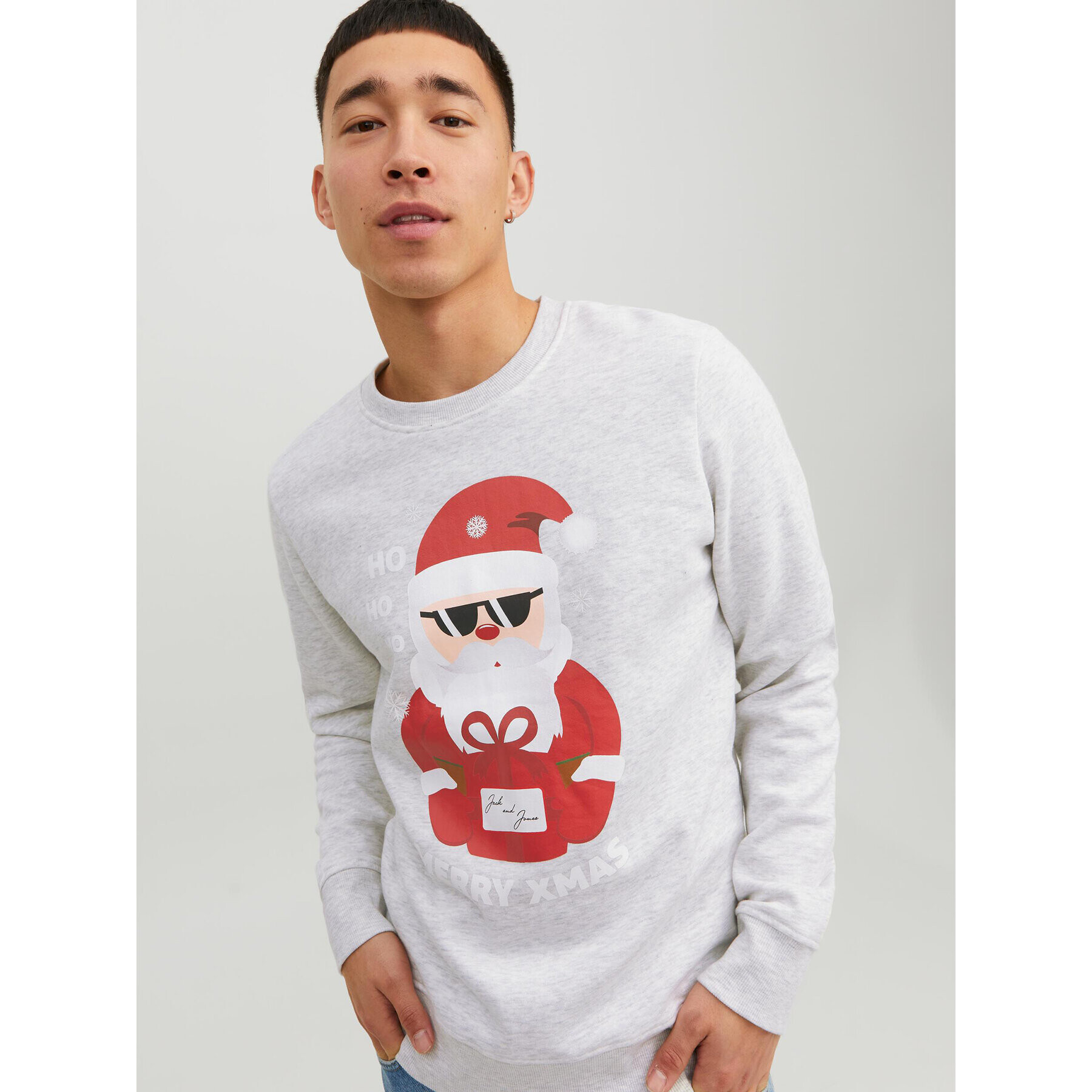 Jack&Jones Суитшърт Toon 12219685 Сив Regular Fit - Pepit.bg