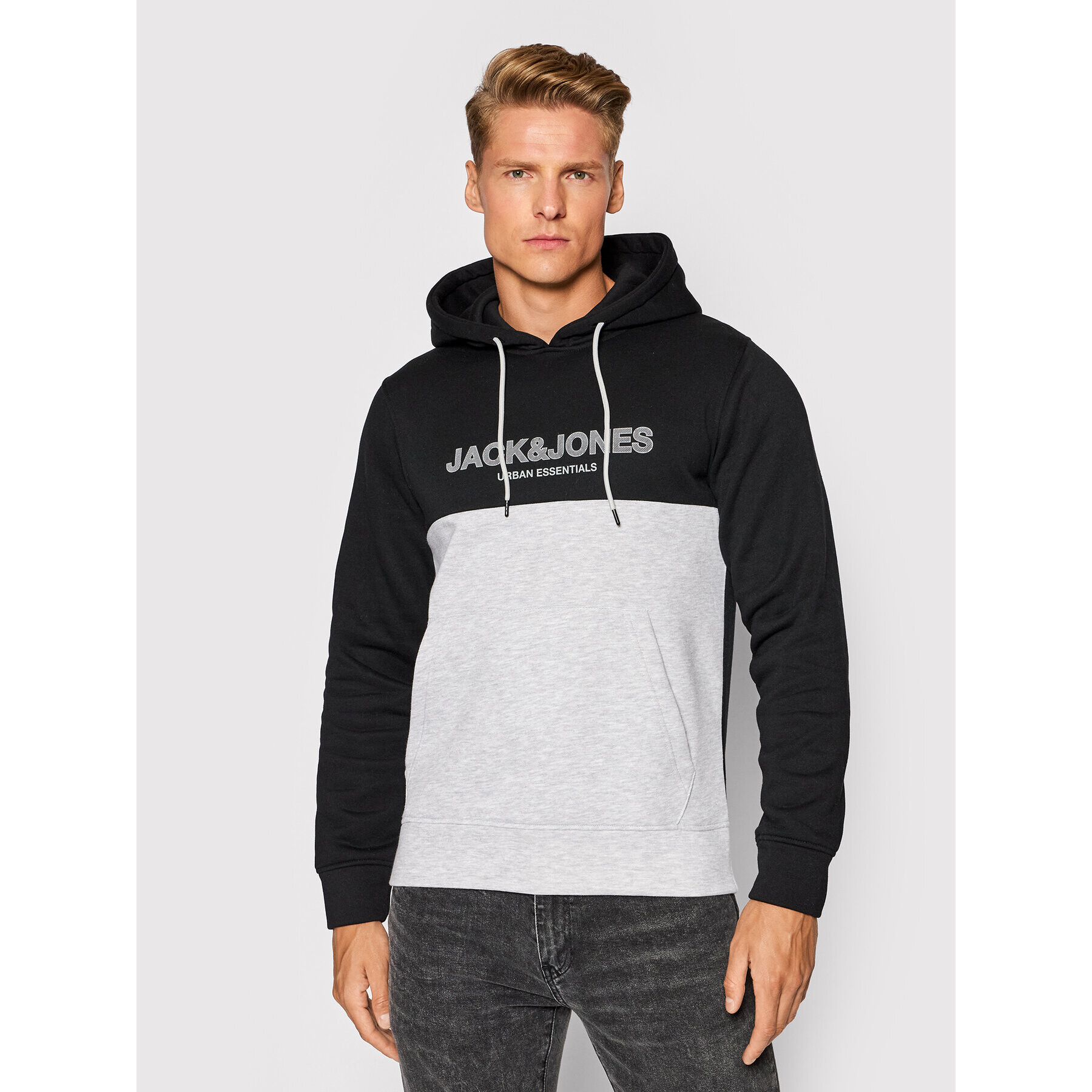 Jack&Jones Суитшърт Urban Blocking 12190441 Черен Regular Fit - Pepit.bg