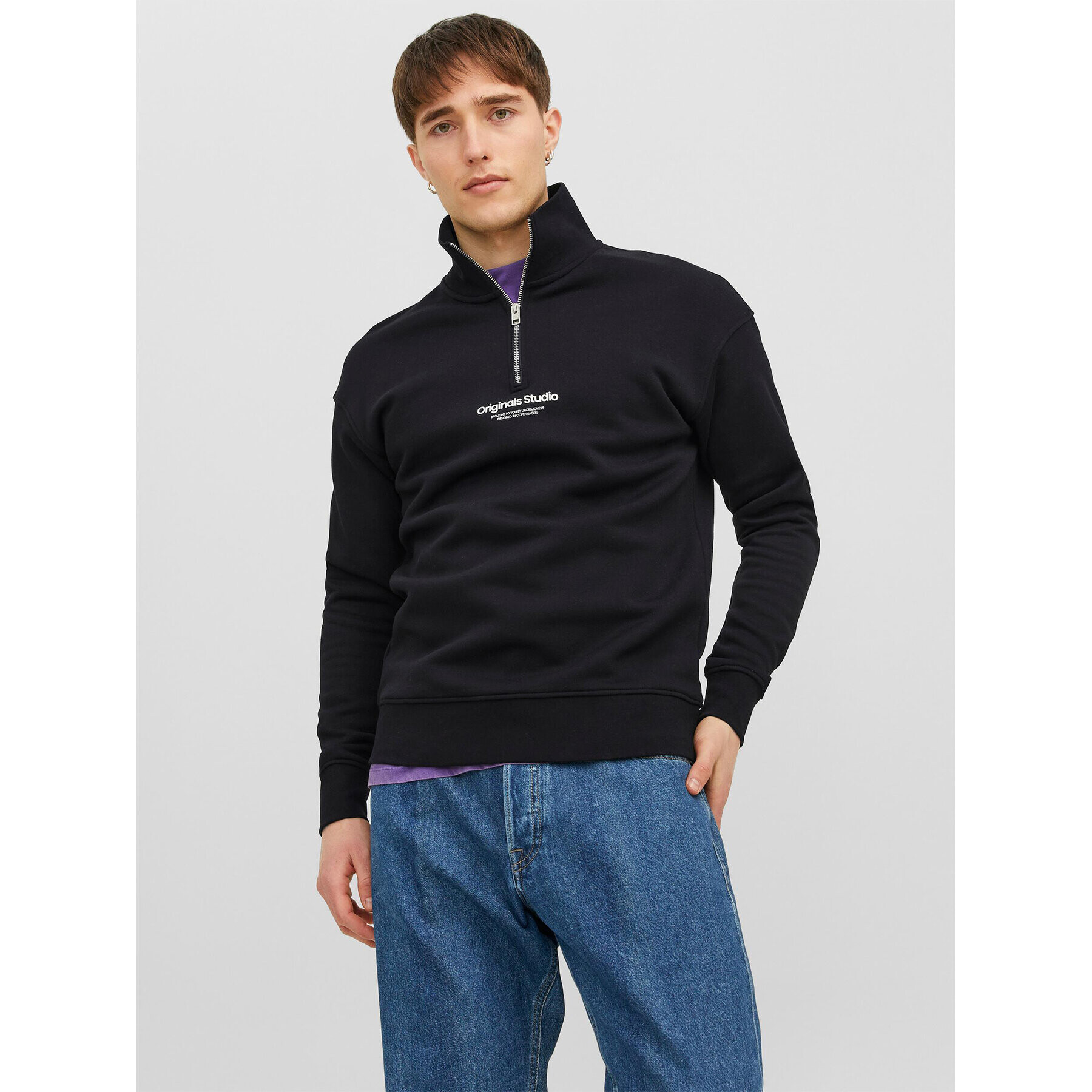 Jack&Jones Суитшърт Vesterbro 12241777 Черен Relaxed Fit - Pepit.bg