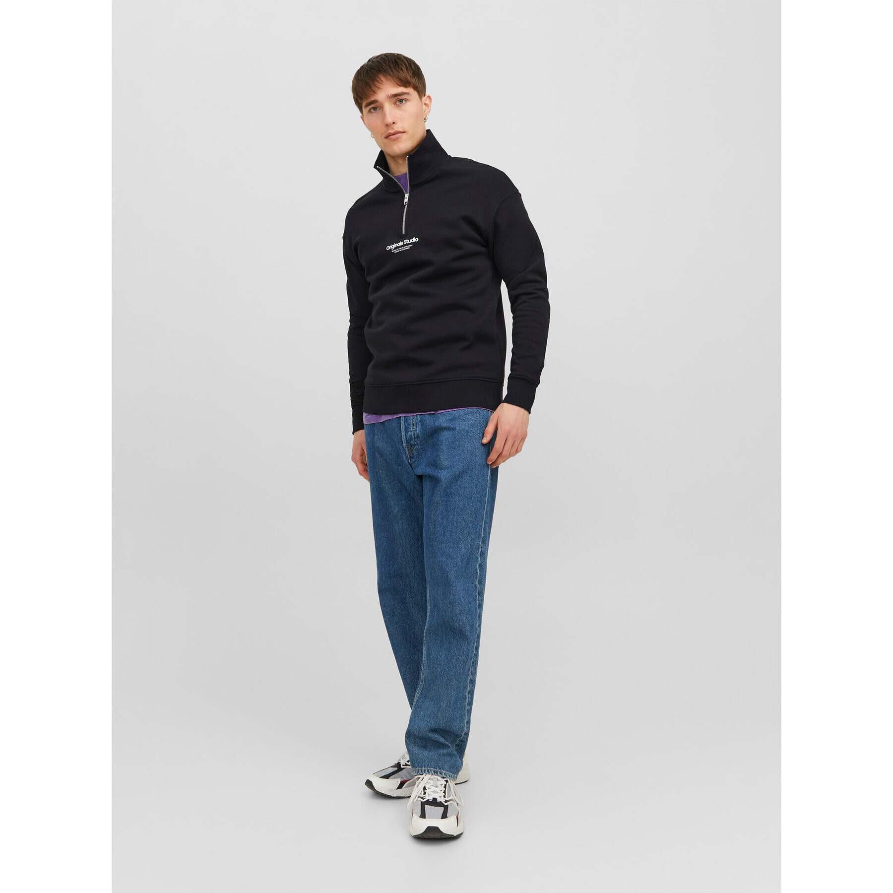 Jack&Jones Суитшърт Vesterbro 12241777 Черен Relaxed Fit - Pepit.bg