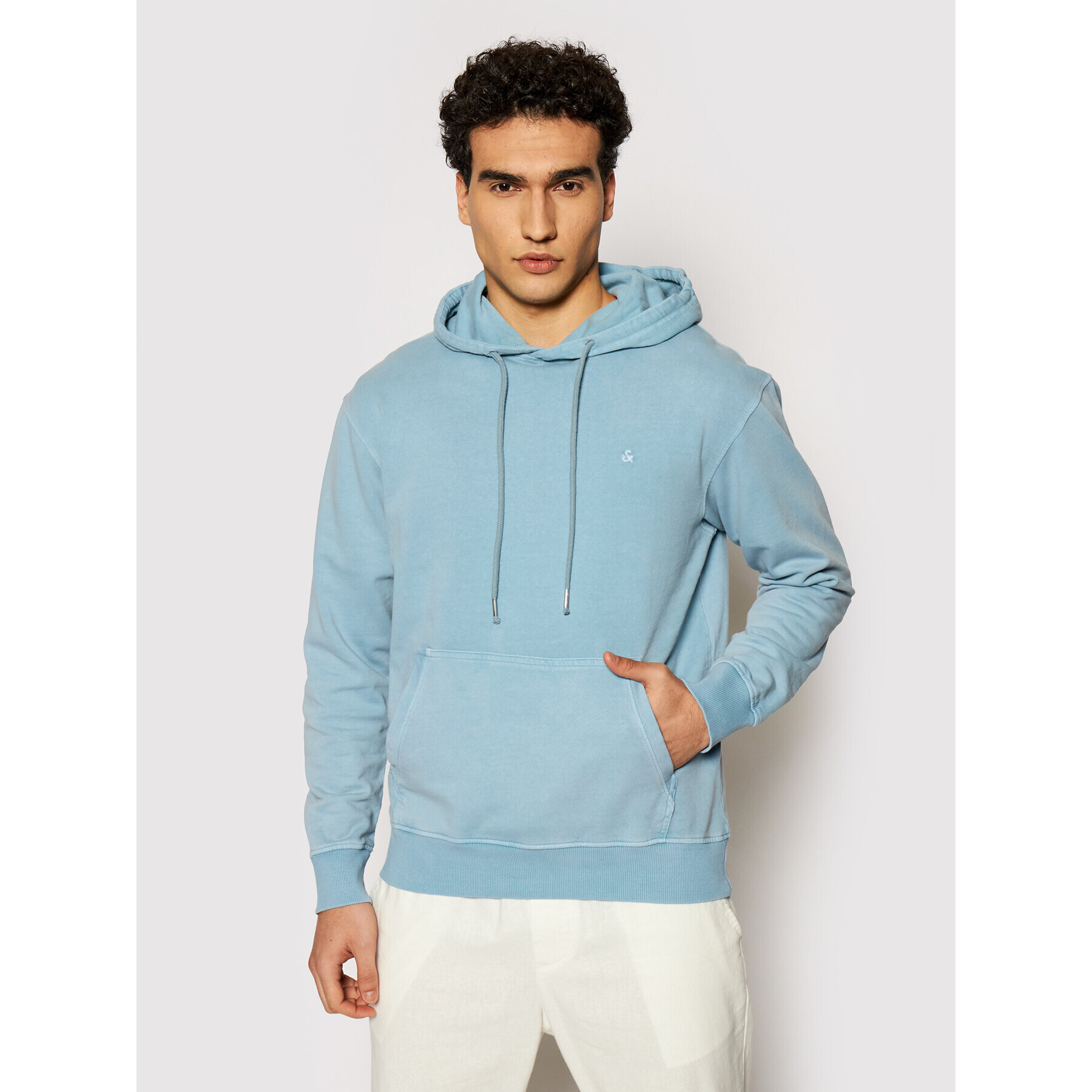 Jack&Jones Суитшърт Washed 12174457 Син Relaxed Fit - Pepit.bg