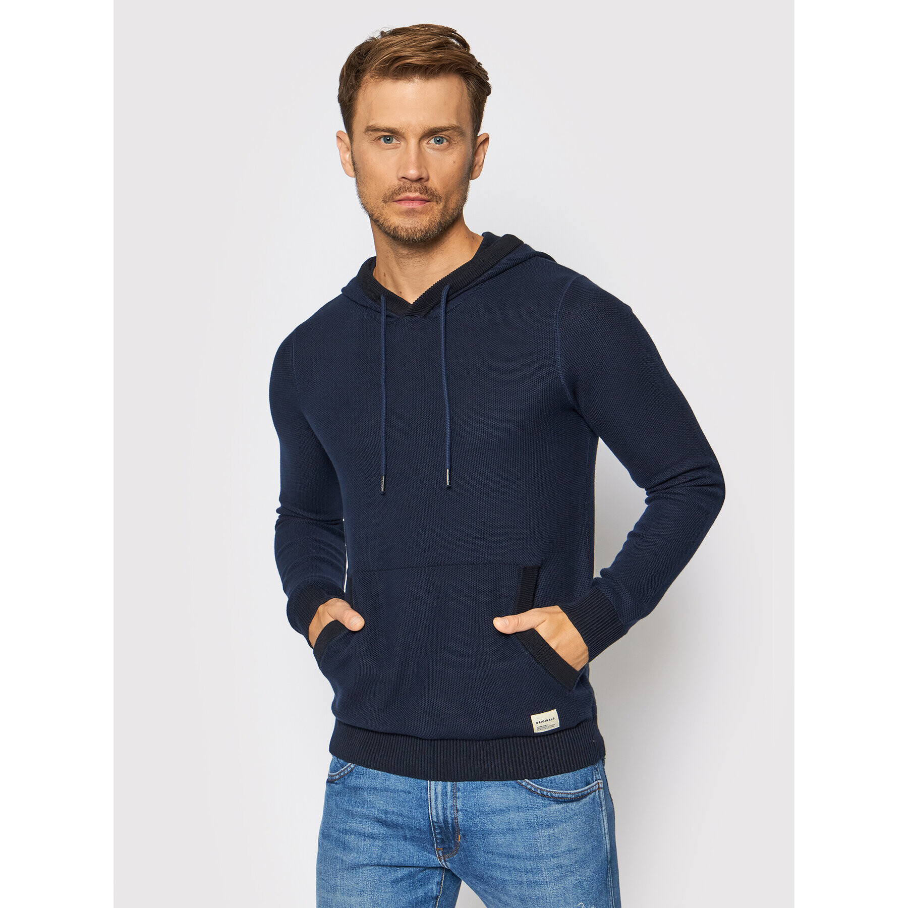 Jack&Jones Суитшърт Woods 12193530 Тъмносин Regular Fit - Pepit.bg