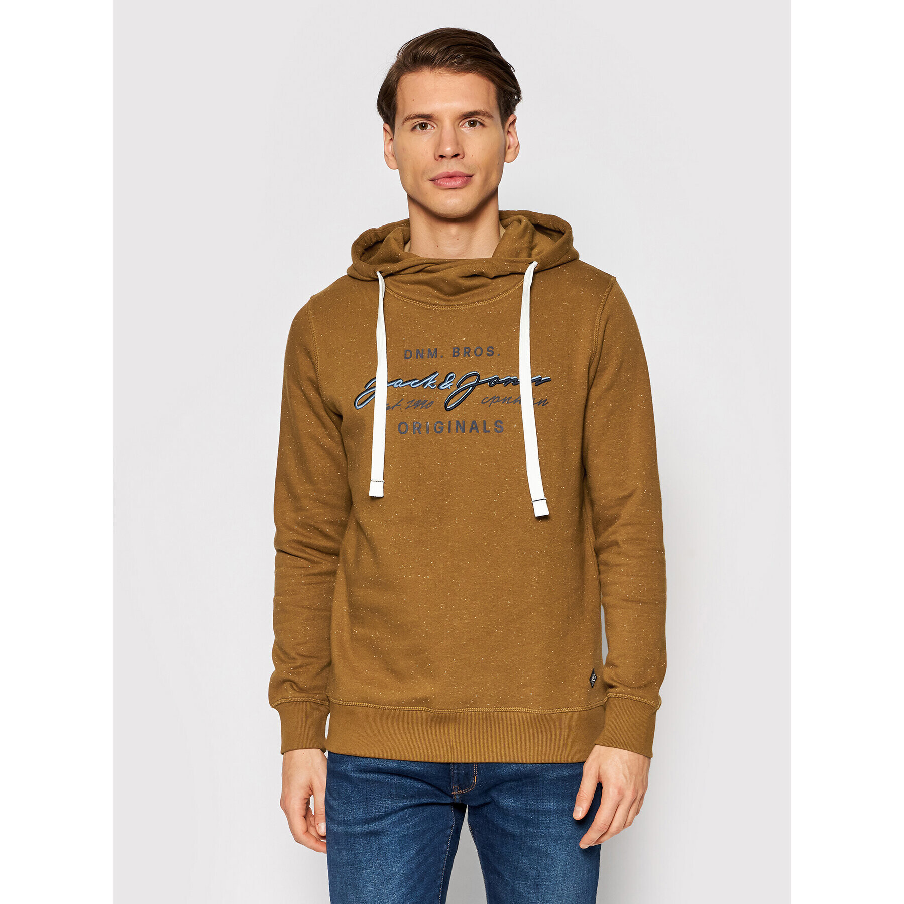 Jack&Jones Суитшърт Woods 12193647 Кафяв Standard Fit - Pepit.bg