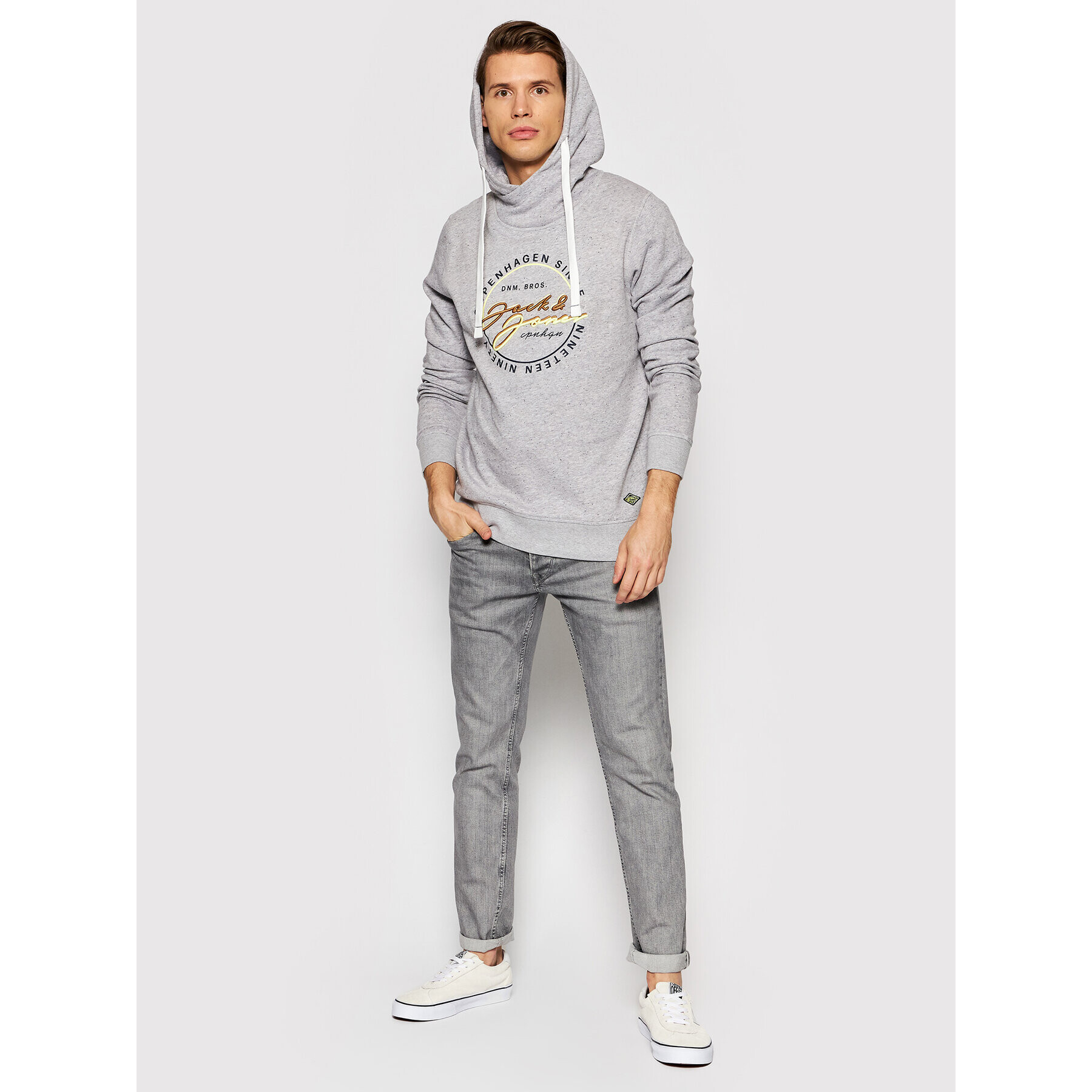 Jack&Jones Суитшърт Woods 12193647 Сив Standard Fit - Pepit.bg