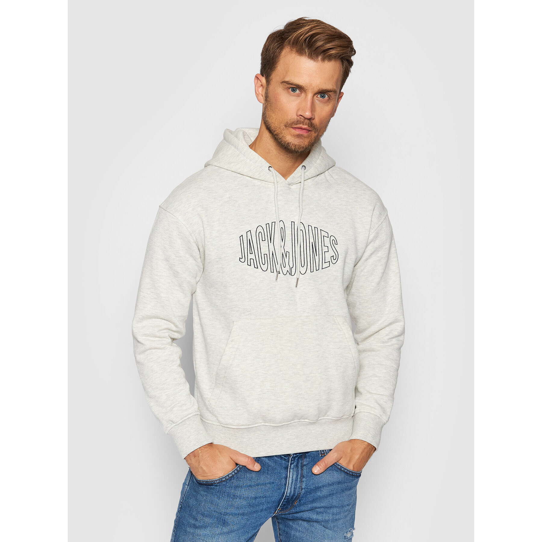 Jack&Jones Суитшърт World 12194082 Сив Regular Fit - Pepit.bg