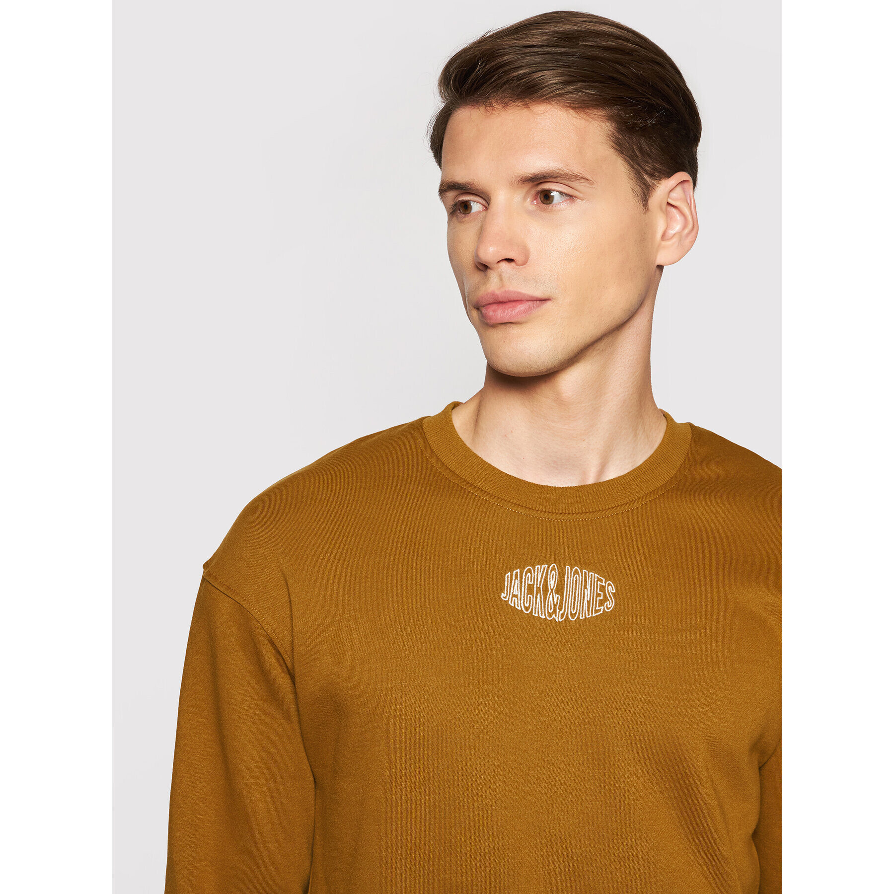 Jack&Jones Суитшърт World 12194083 Кафяв Relaxed Fit - Pepit.bg