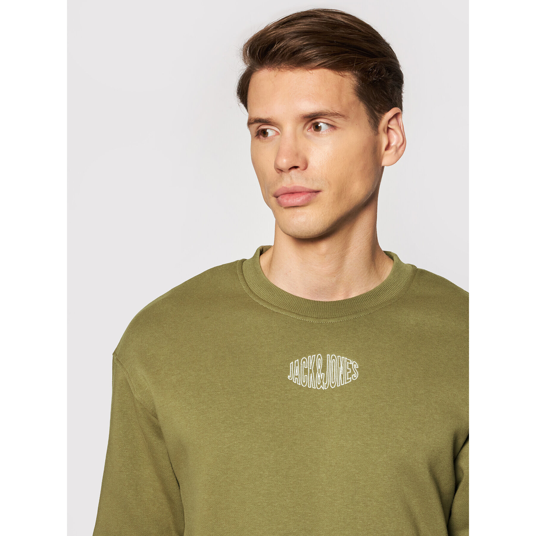 Jack&Jones Суитшърт World 12194083 Зелен Relaxed Fit - Pepit.bg