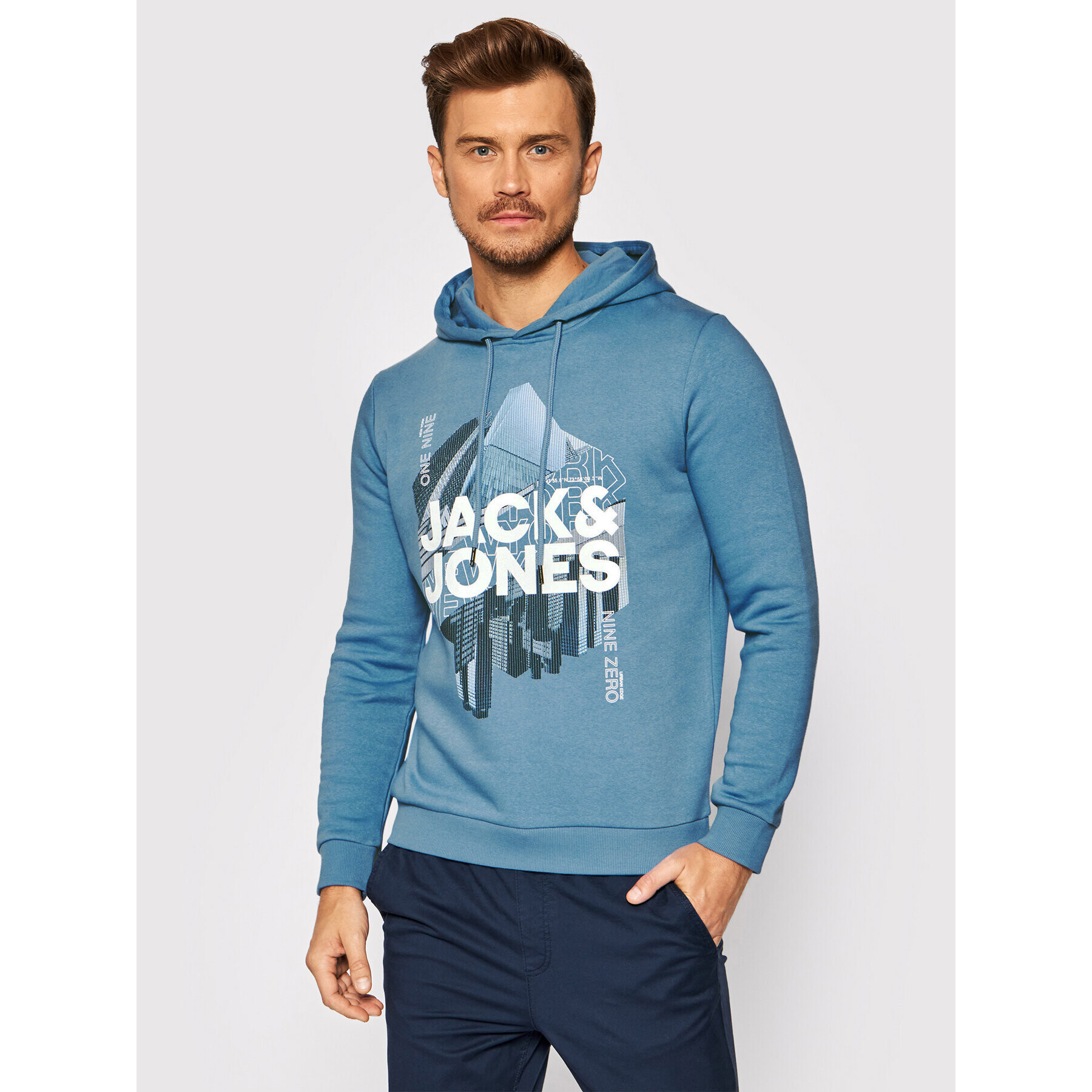 Jack&Jones Суитшърт York 12192888 Син Regular Fit - Pepit.bg