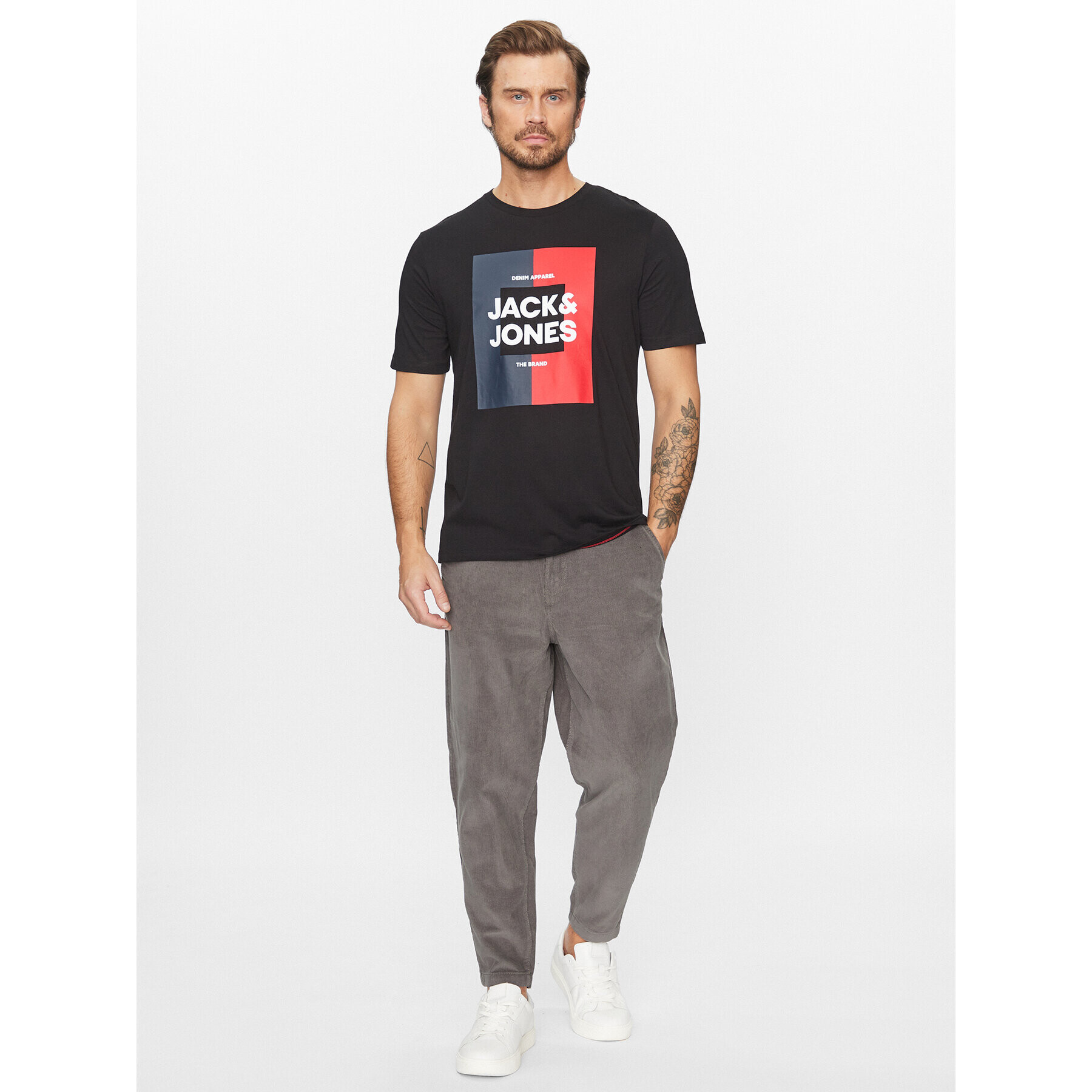 Jack&Jones Текстилни панталони 12237547 Сив Tapered Fit - Pepit.bg