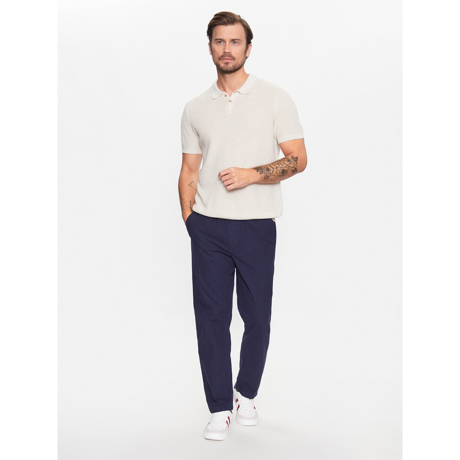 Jack&Jones Текстилни панталони Kane 12234593 Тъмносин Loose Fit - Pepit.bg