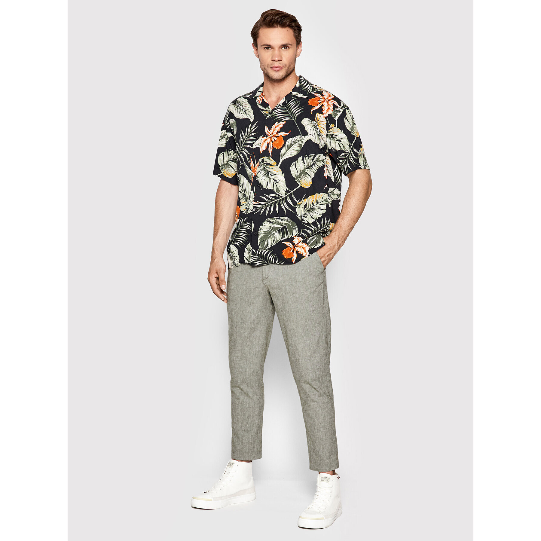 Jack&Jones Текстилни панталони Stace 12210106 Зелен Regular Fit - Pepit.bg
