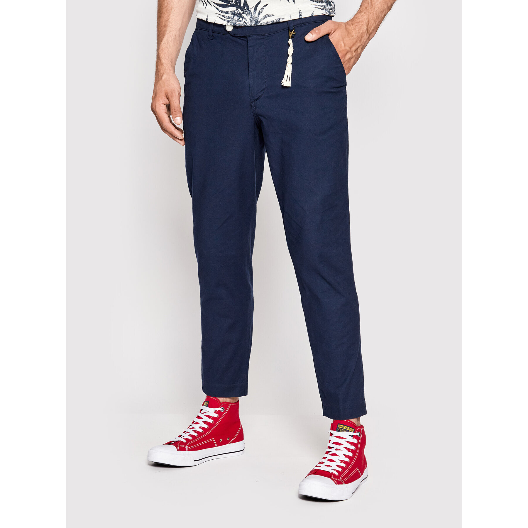 Jack&Jones Текстилни панталони Stace 12210116 Тъмносин Regular Fit - Pepit.bg