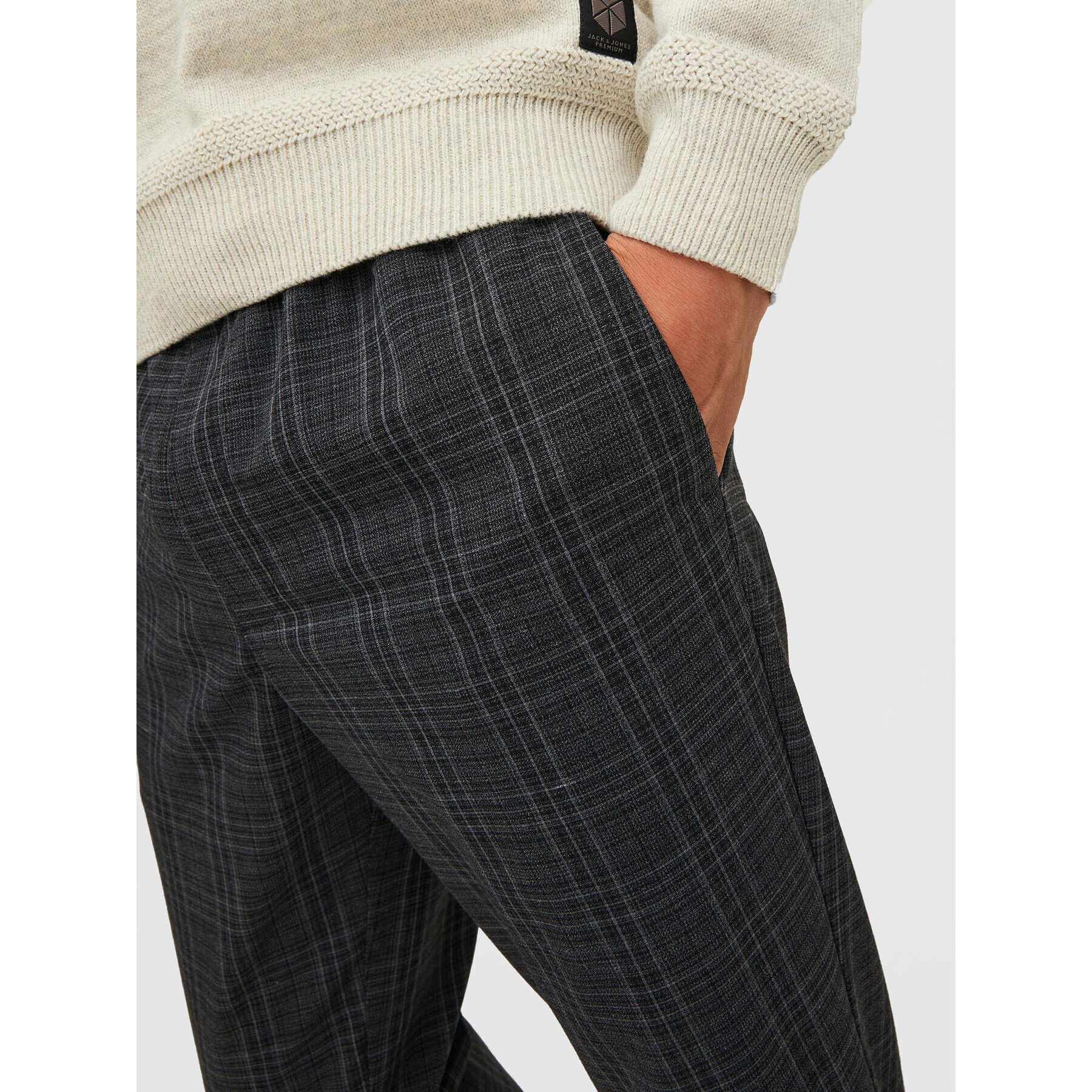 Jack&Jones Текстилни панталони Stace 12212970 Сив Regular Fit - Pepit.bg