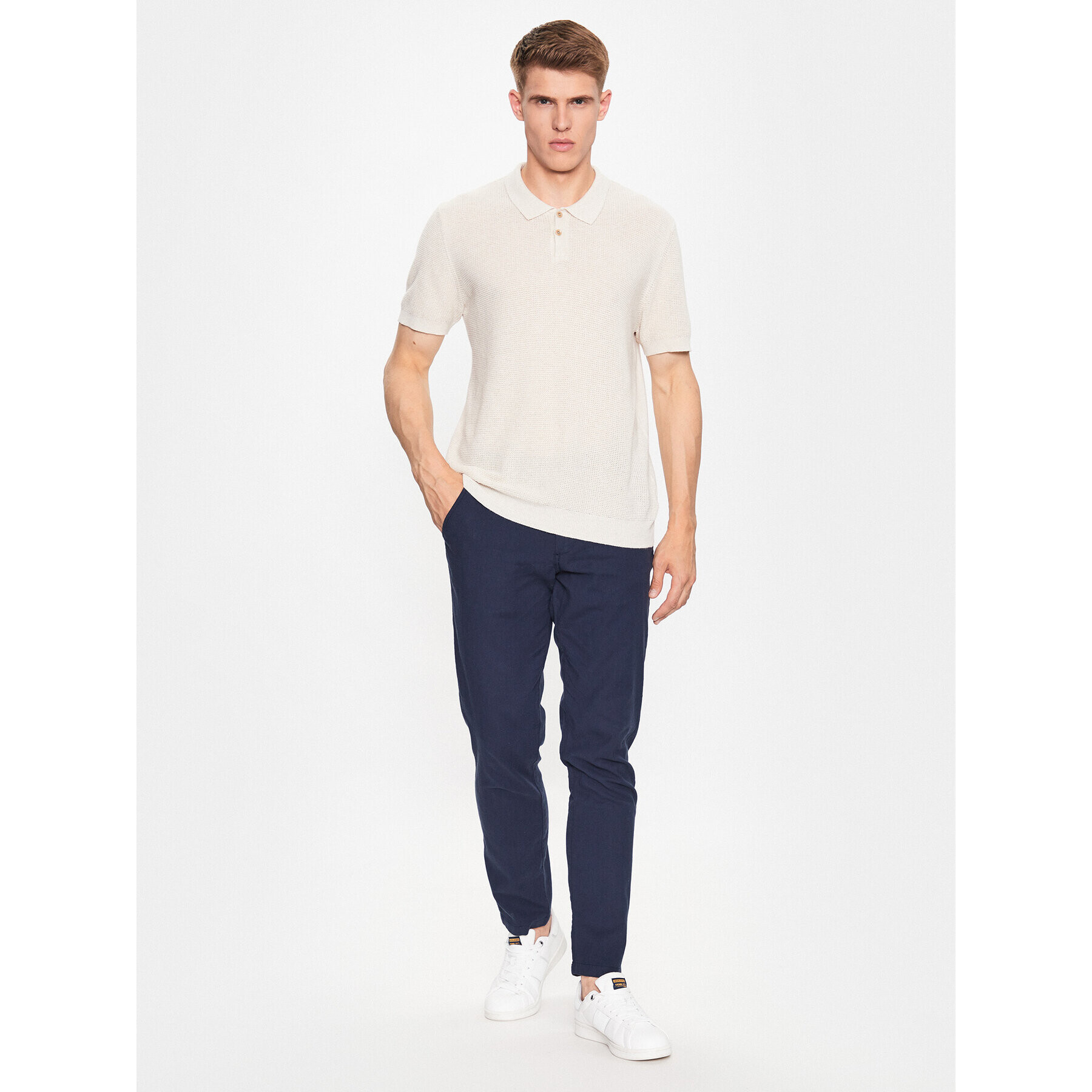 Jack&Jones Текстилни панталони Tollie 12229227 Тъмносин Regular Fit - Pepit.bg