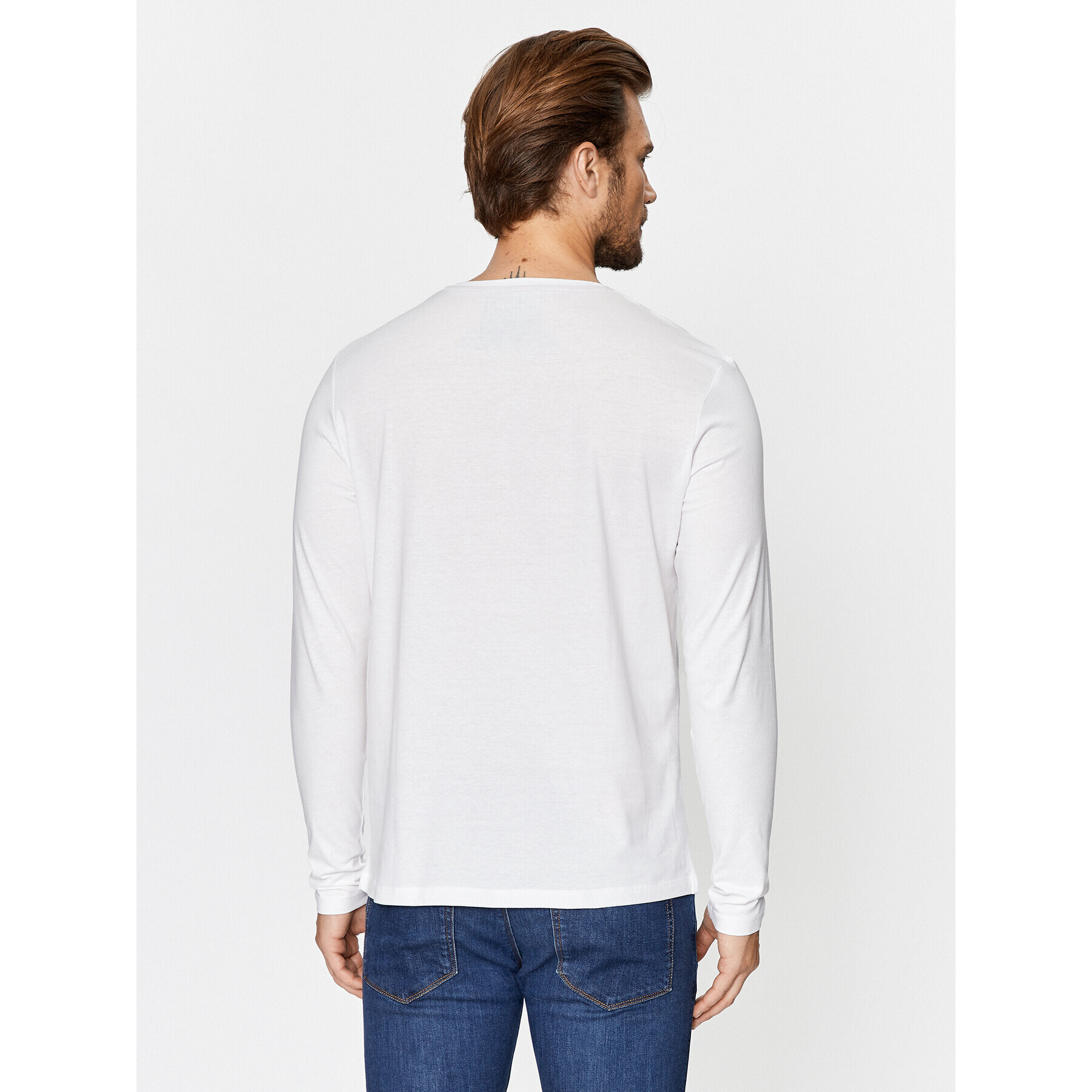 Jack&Jones Тениска с дълъг ръкав 12235747 Бял Regular Fit - Pepit.bg