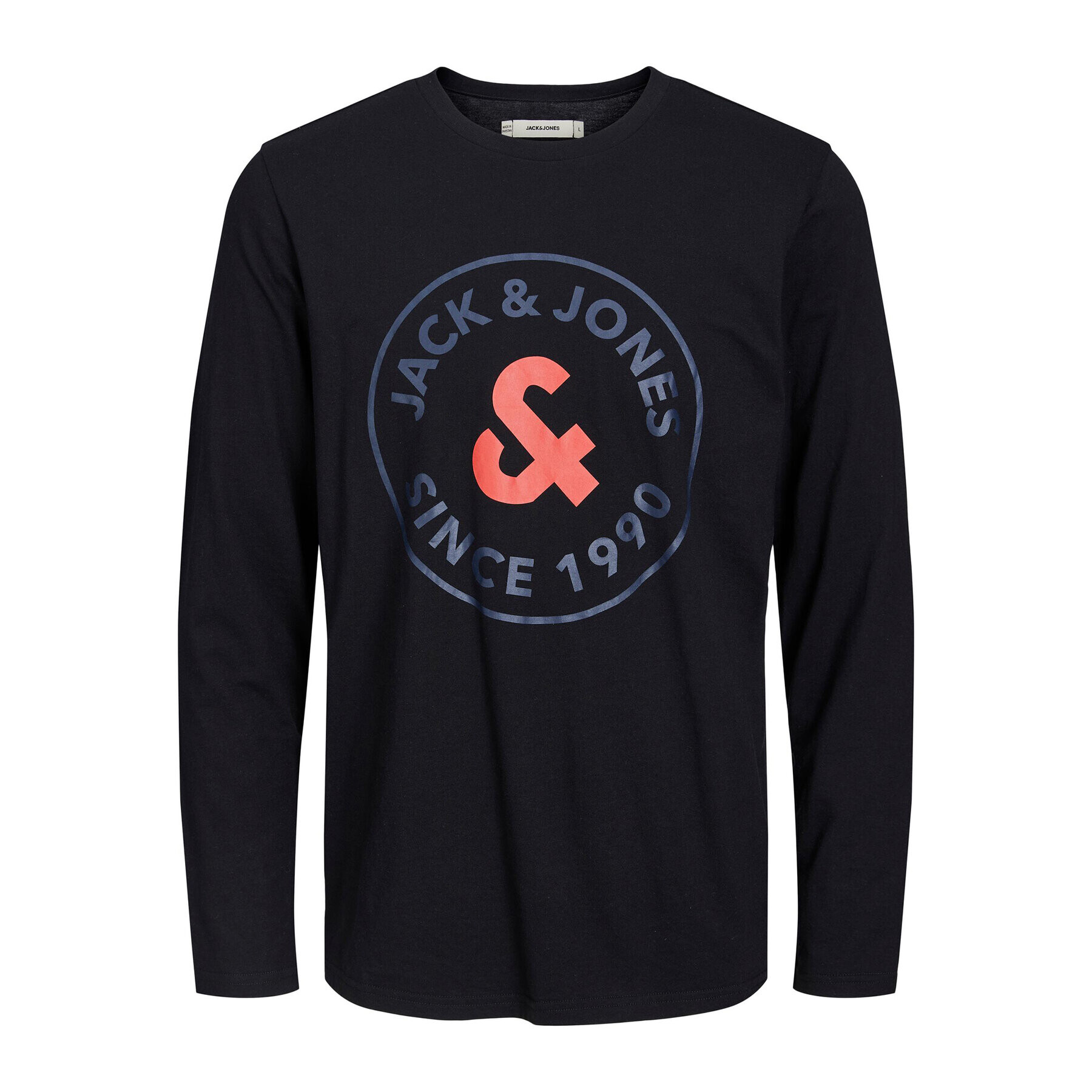 Jack&Jones Тениска с дълъг ръкав Aaron 12224912 Черен Standard Fit - Pepit.bg