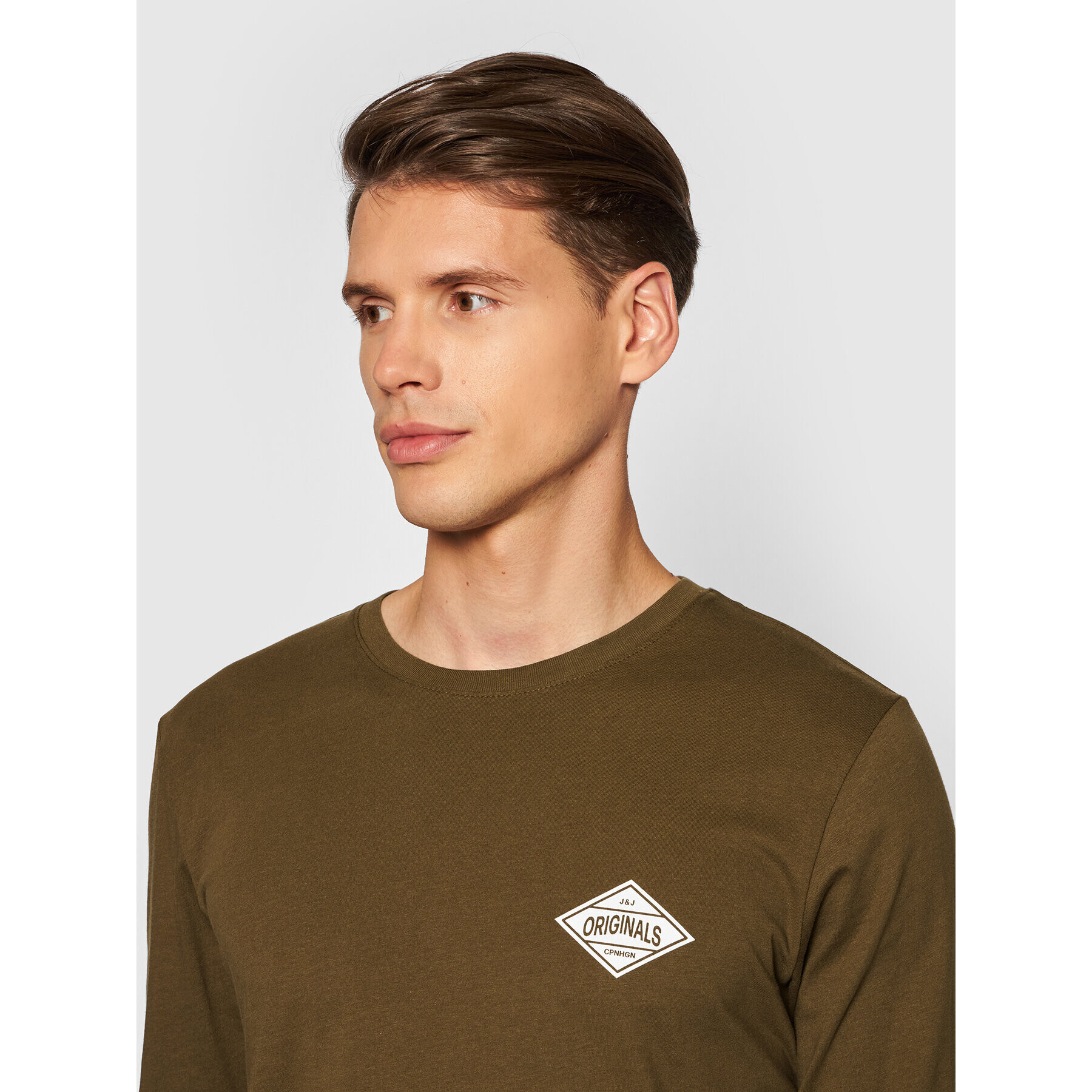 Jack&Jones Тениска с дълъг ръкав Archie 12193726 Кафяв Standard Fit - Pepit.bg