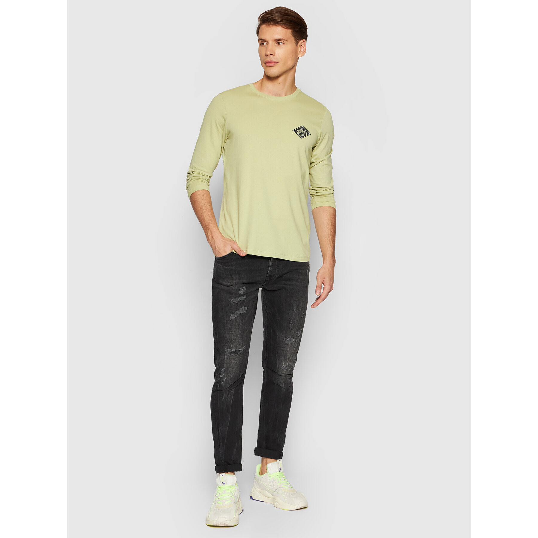 Jack&Jones Тениска с дълъг ръкав Archie 12193726 Зелен Standard Fit - Pepit.bg