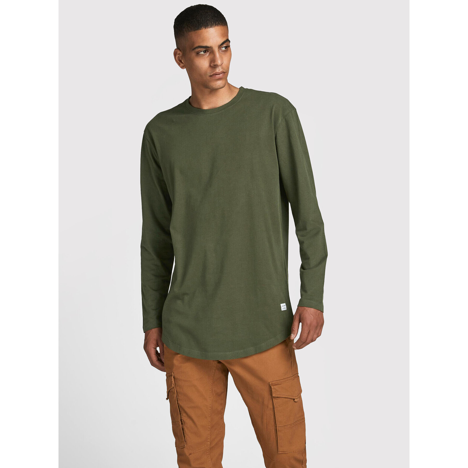 Jack&Jones Тениска с дълъг ръкав Noa 12190128 Зелен Loose Fit - Pepit.bg