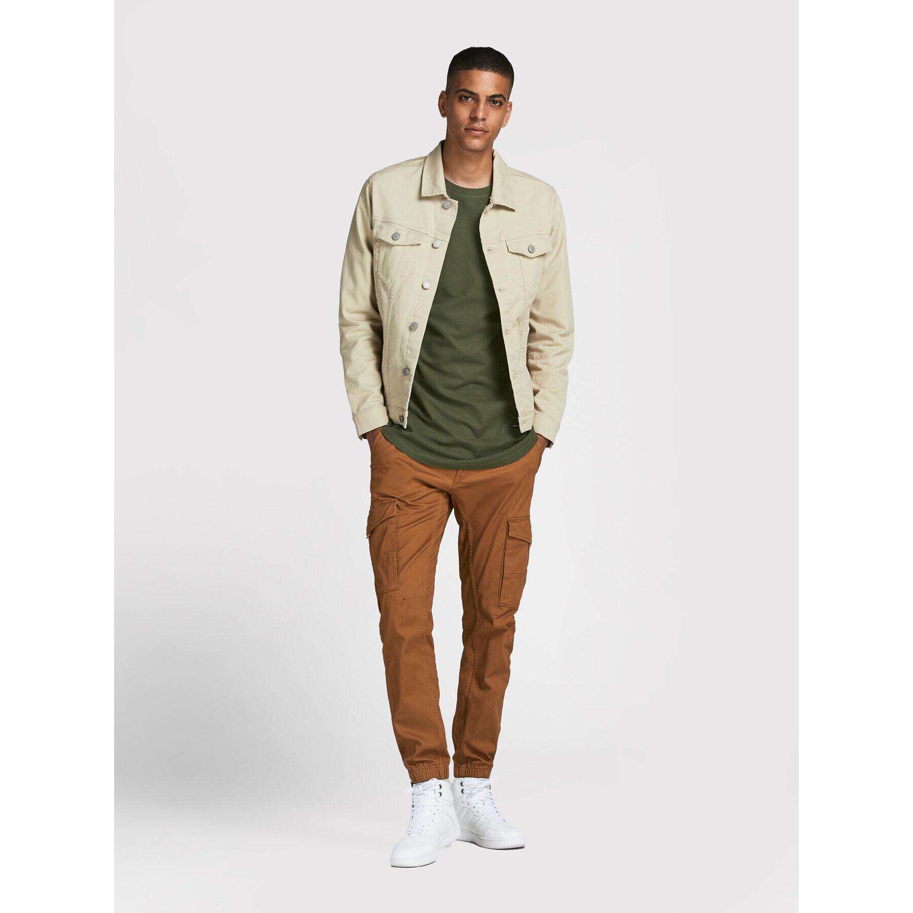 Jack&Jones Тениска с дълъг ръкав Noa 12190128 Зелен Loose Fit - Pepit.bg