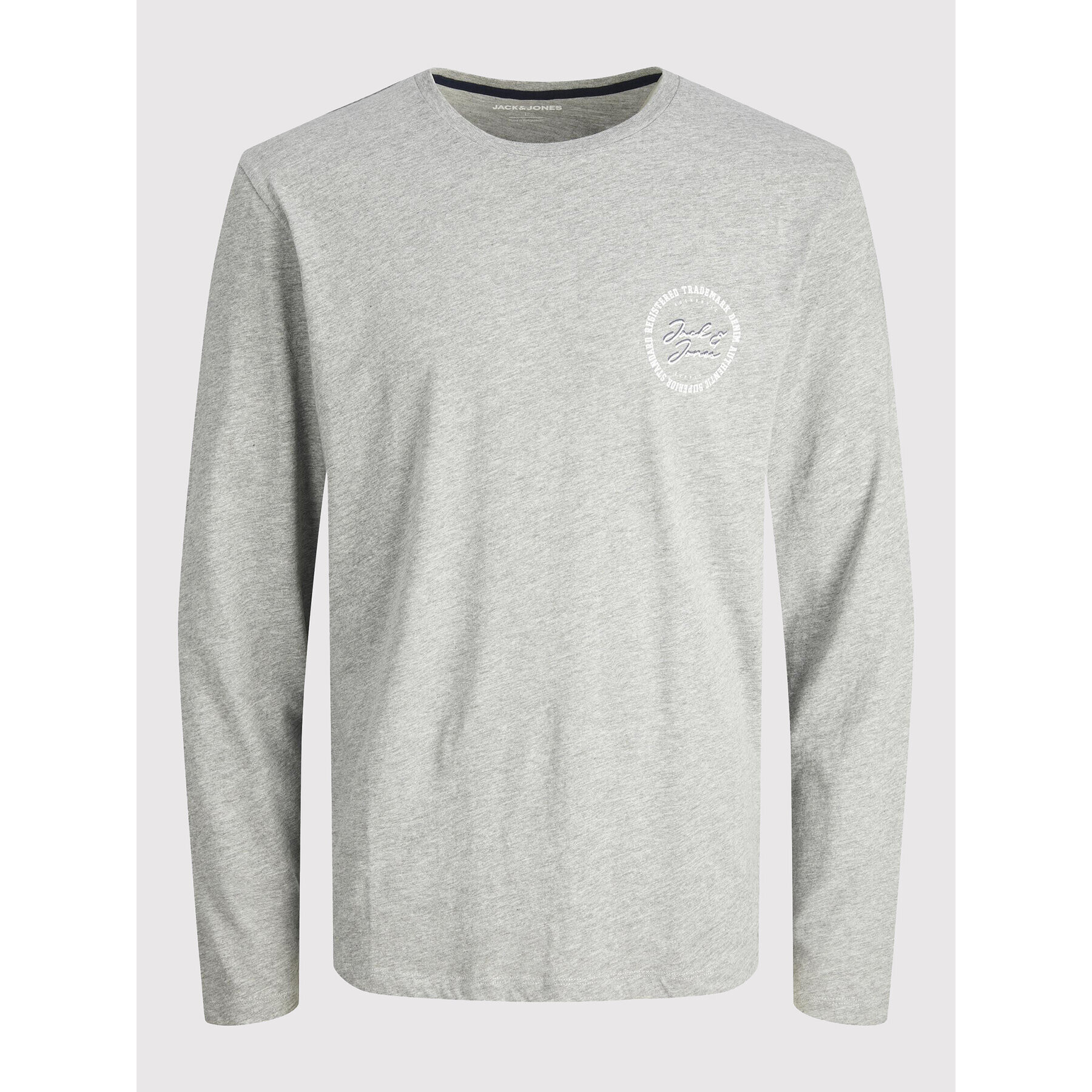 Jack&Jones Тениска с дълъг ръкав Stamp 12211357 Сив Regular Fit - Pepit.bg