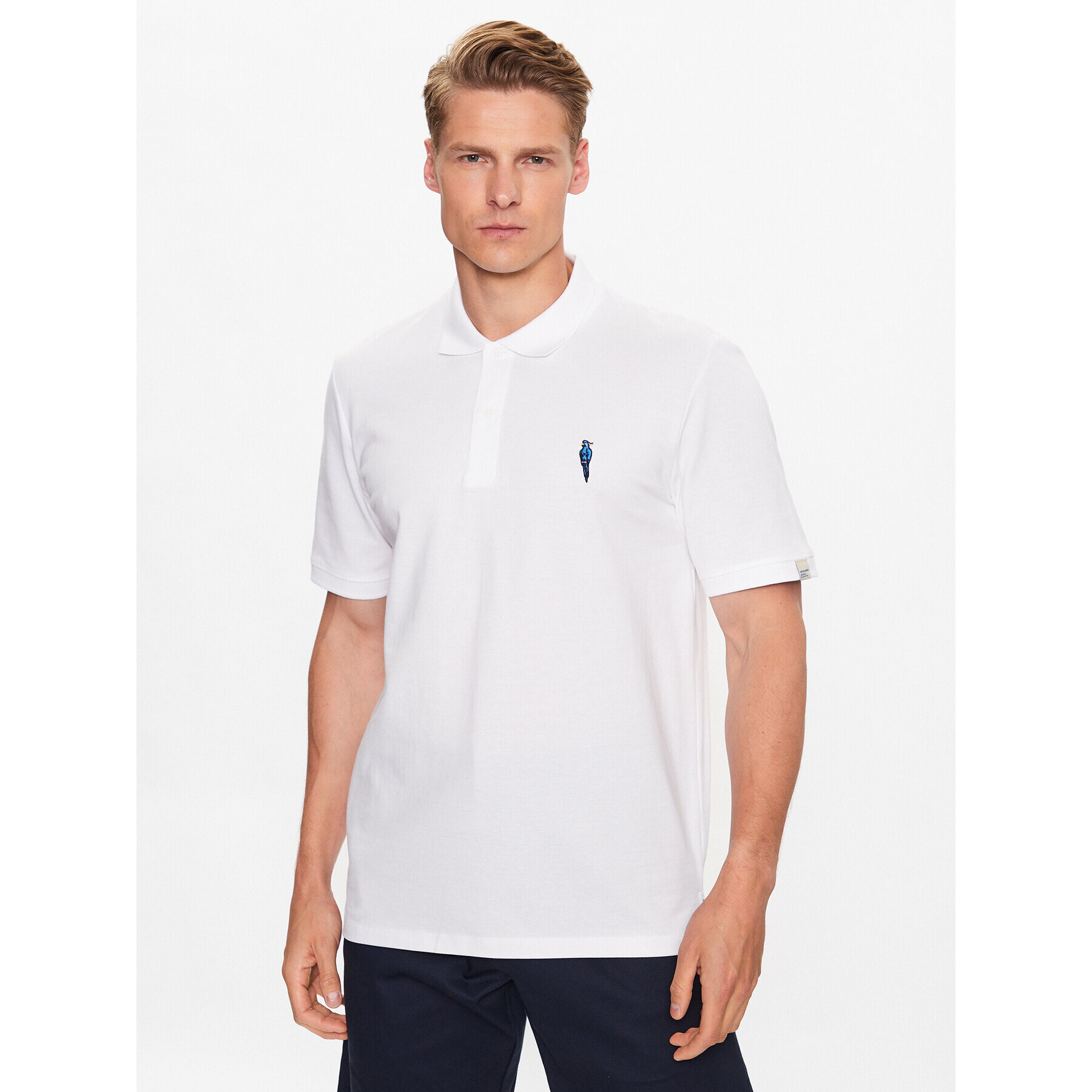 Jack&Jones Тениска с яка и копчета Palma 12234292 Бял Standard Fit - Pepit.bg