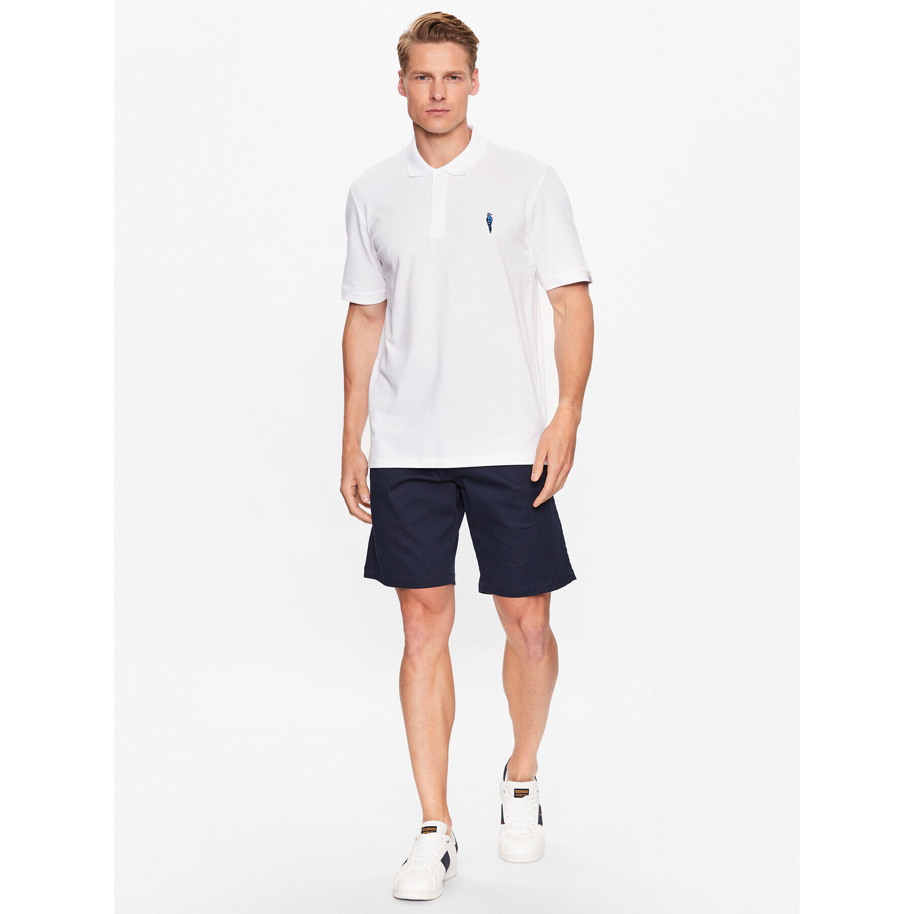 Jack&Jones Тениска с яка и копчета Palma 12234292 Бял Standard Fit - Pepit.bg