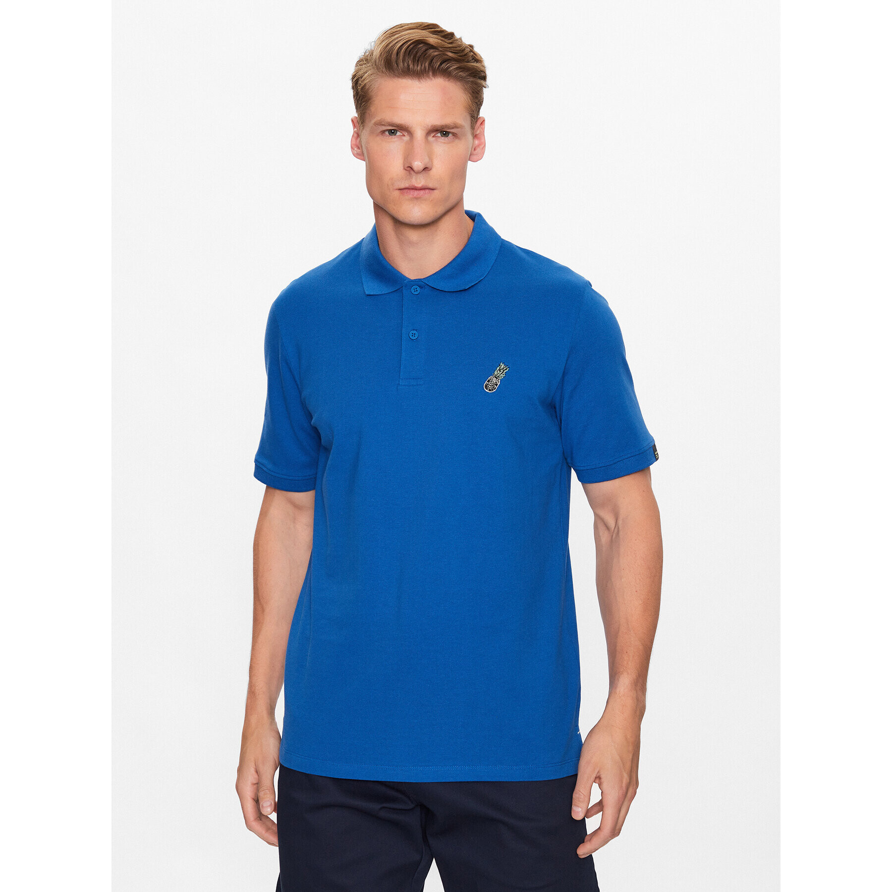 Jack&Jones Тениска с яка и копчета Palma 12234292 Син Standard Fit - Pepit.bg