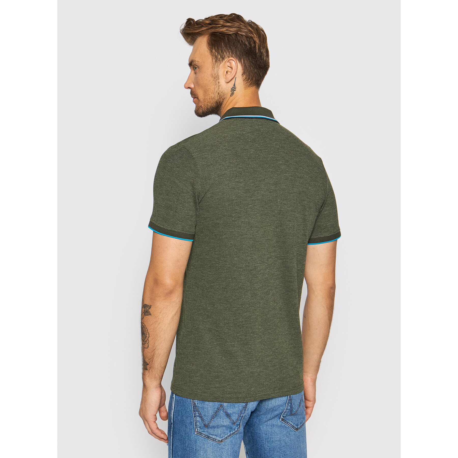 Jack&Jones Тениска с яка и копчета Charming 12187924 Зелен Regular Fit - Pepit.bg