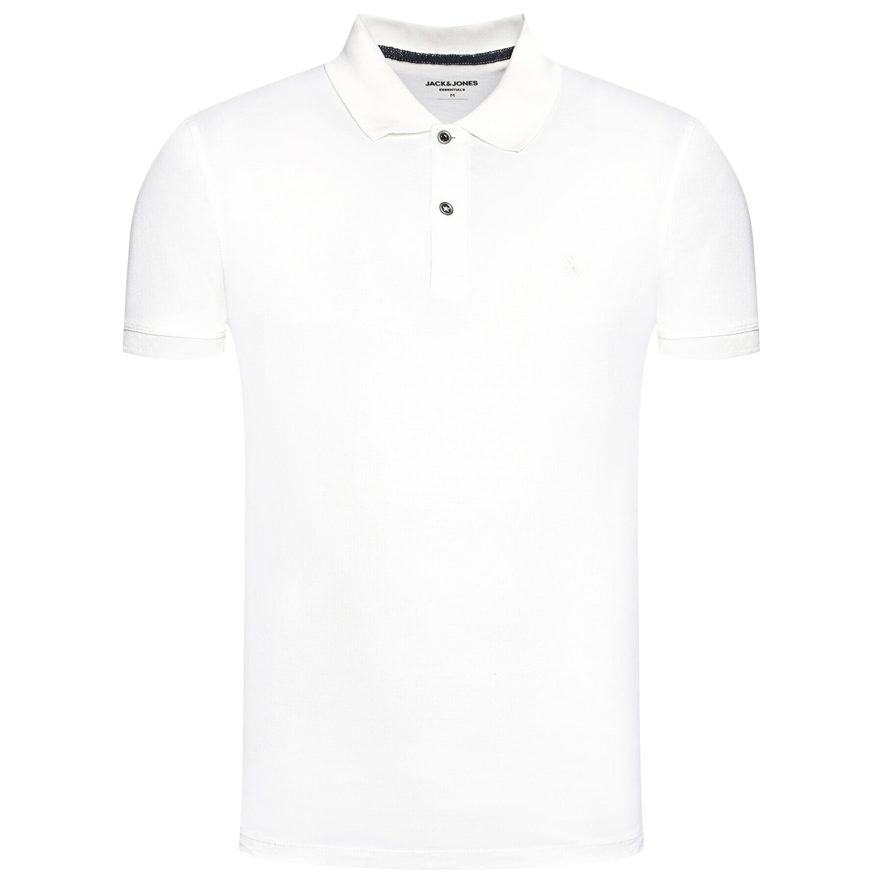 Jack&Jones Тениска с яка и копчета Washed Polo 12180890 Бял Slim Fit - Pepit.bg